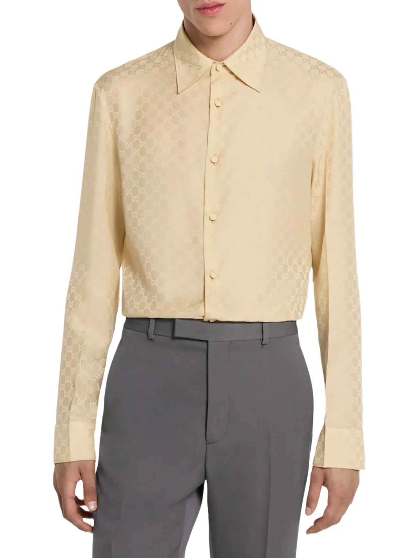 GG JACQUARD SILK SHIRT - Image 2