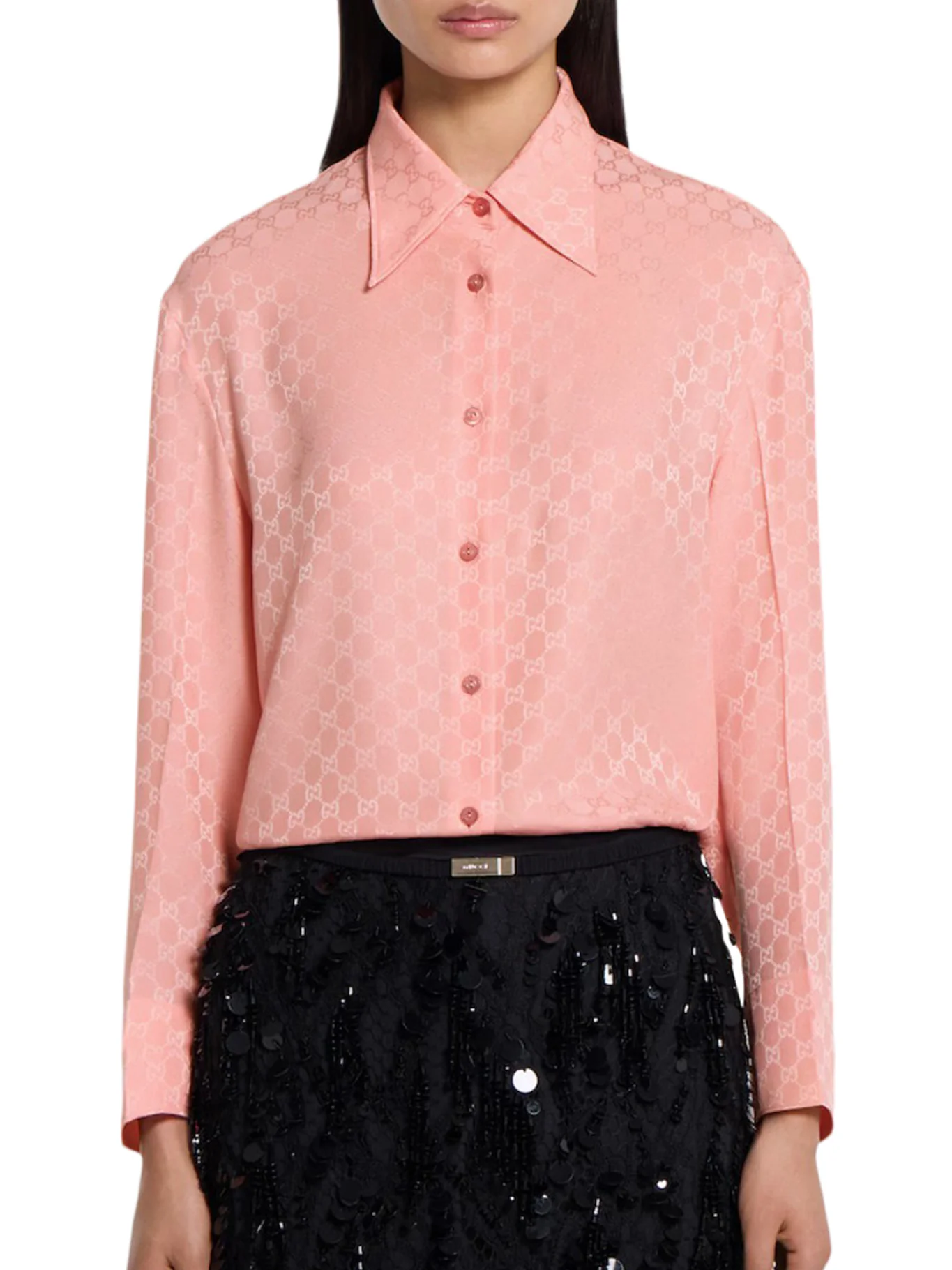 GG JACQUARD SILK SHIRT - Image 2