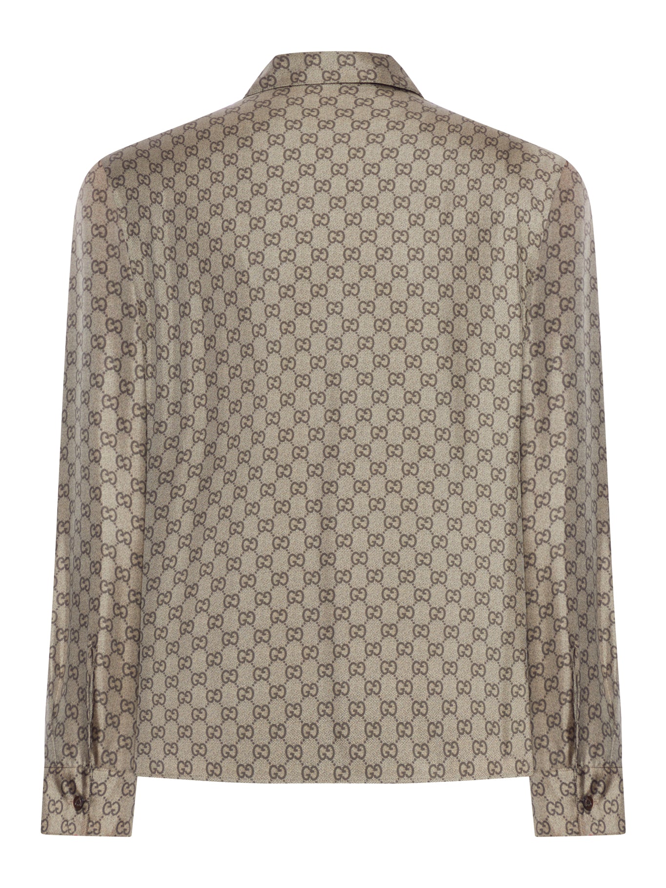 JACQUARD SILK SHIRT WITH ALL-OVER GG PATTERN - Image 2