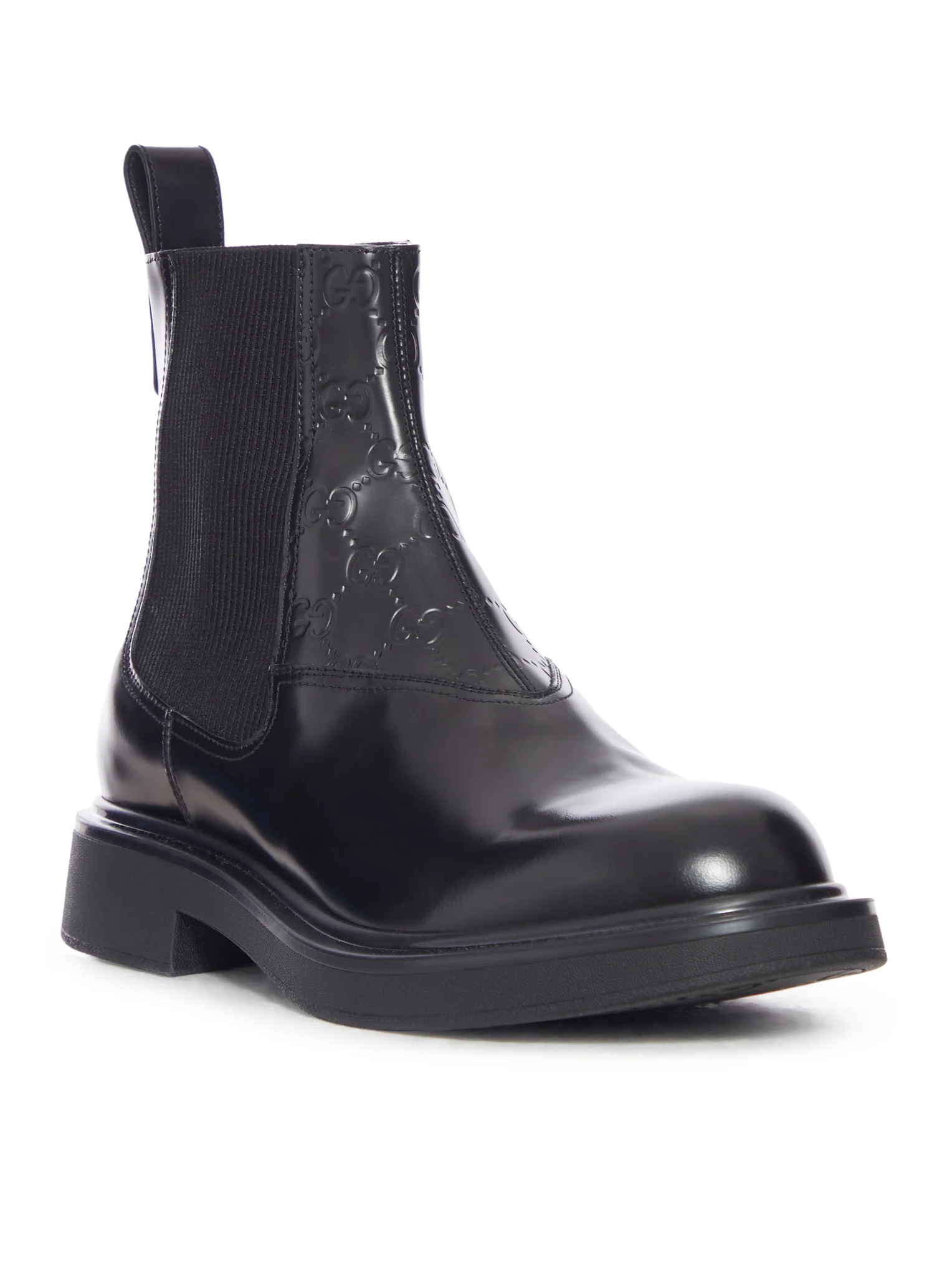 LEATHER ANKLE BOOT WITH SINGLE "GG" GRAIN - Image 2