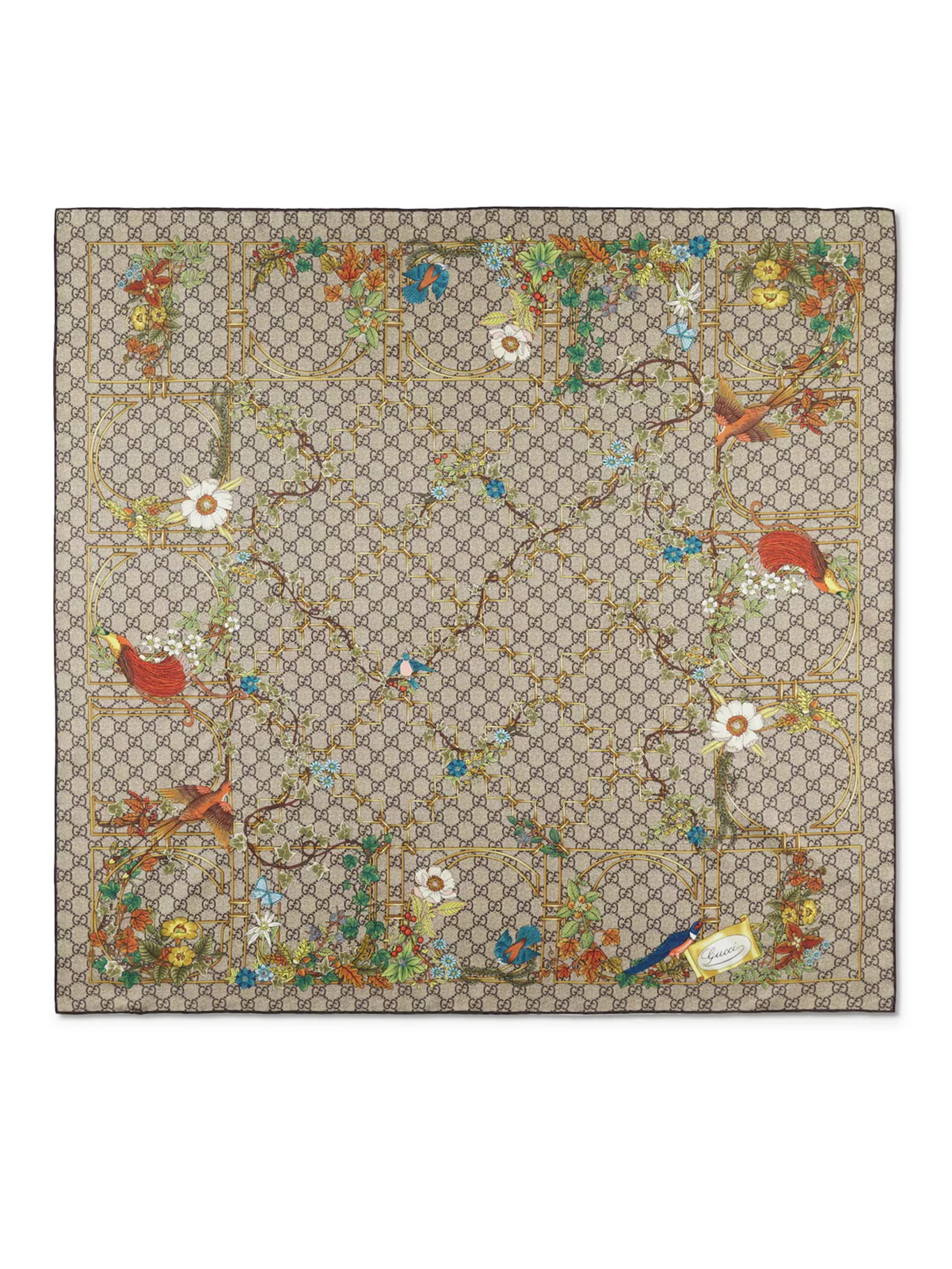 PRINTED SILK TWILL SCARF
