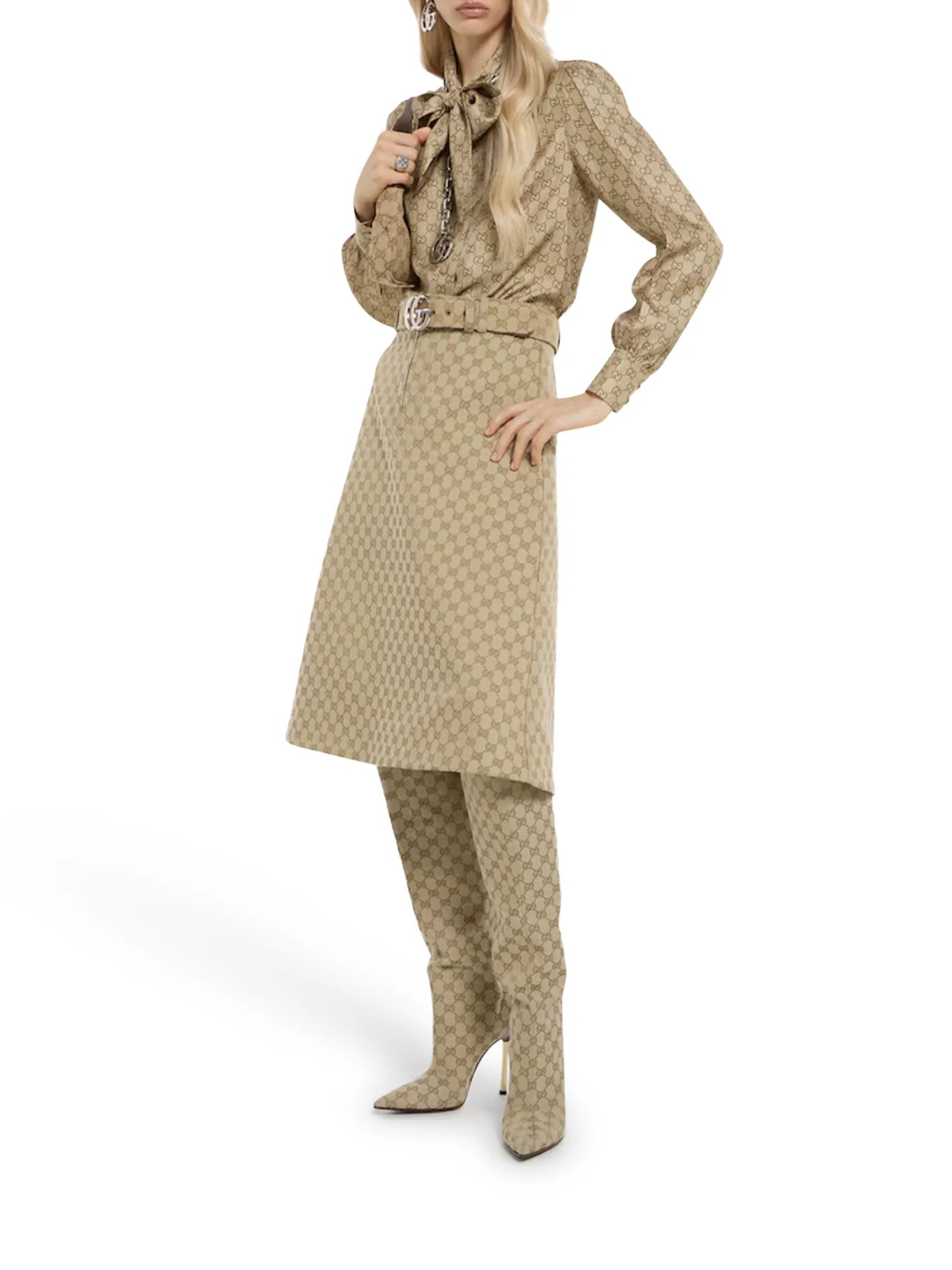 PRINTED SILK TWILL SHIRT - Image 2