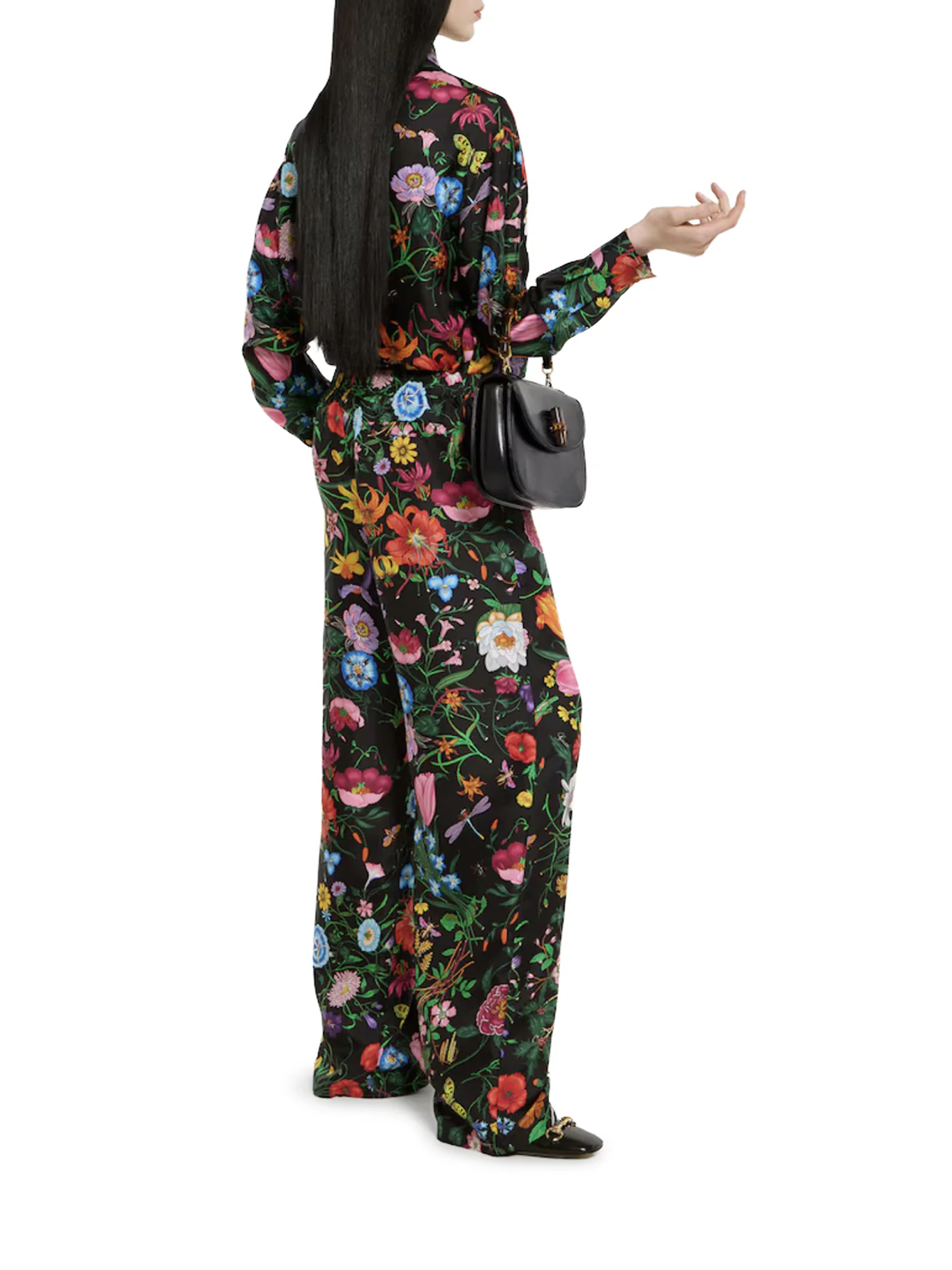 PRINTED SILK TWILL TROUSERS - Image 3