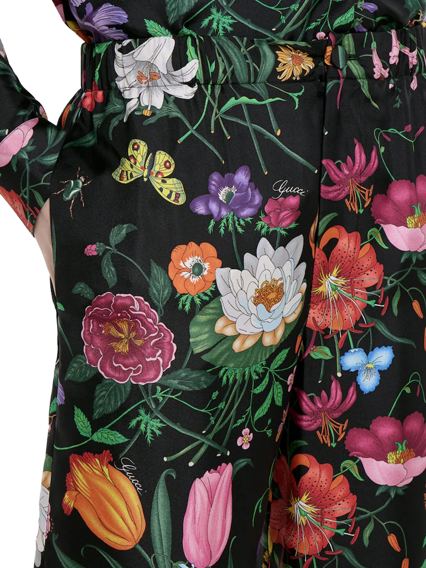 PRINTED SILK TWILL TROUSERS - Image 4