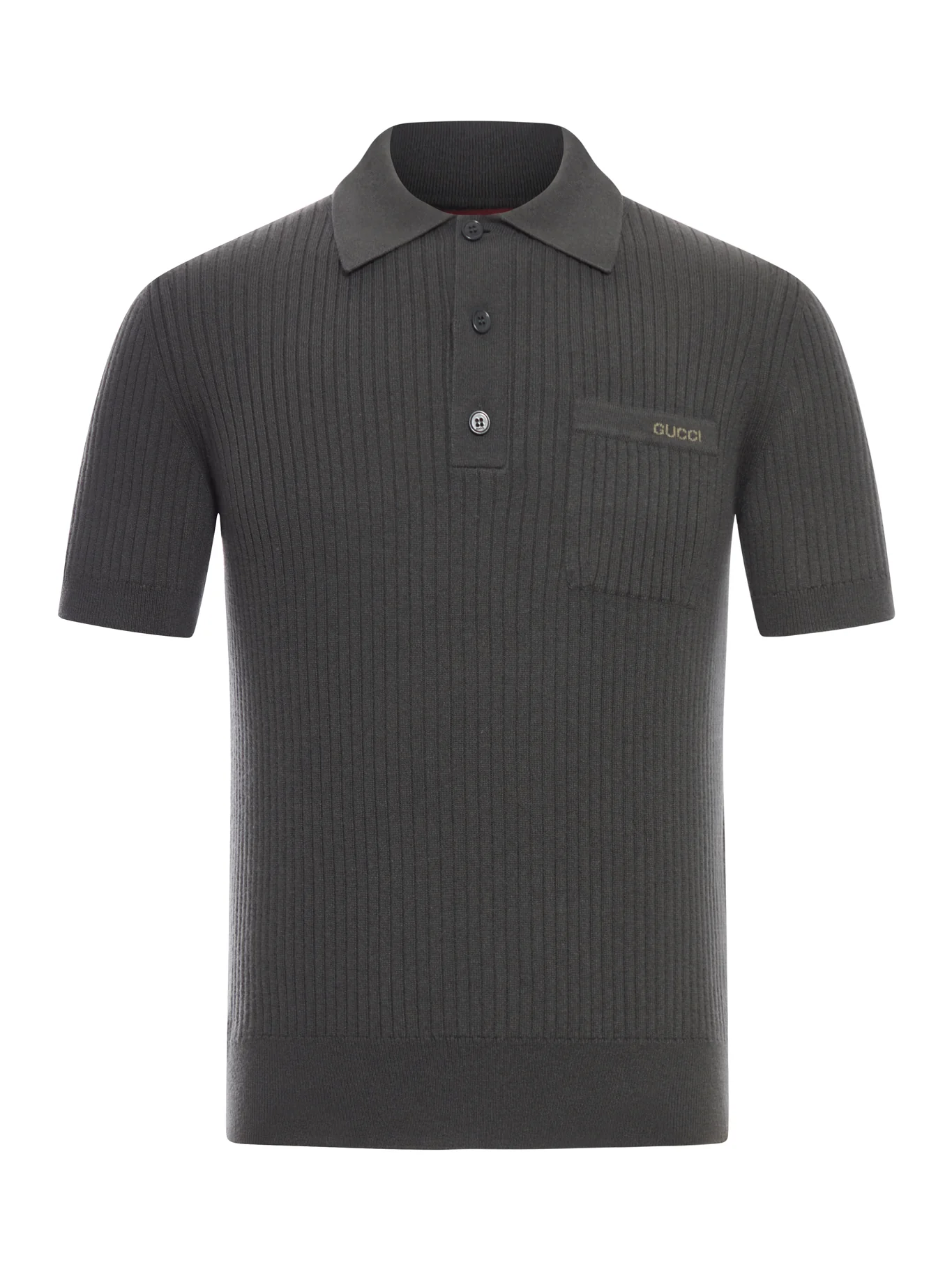 RIBBED WOOL AND CASHMERE POLO SHIRT