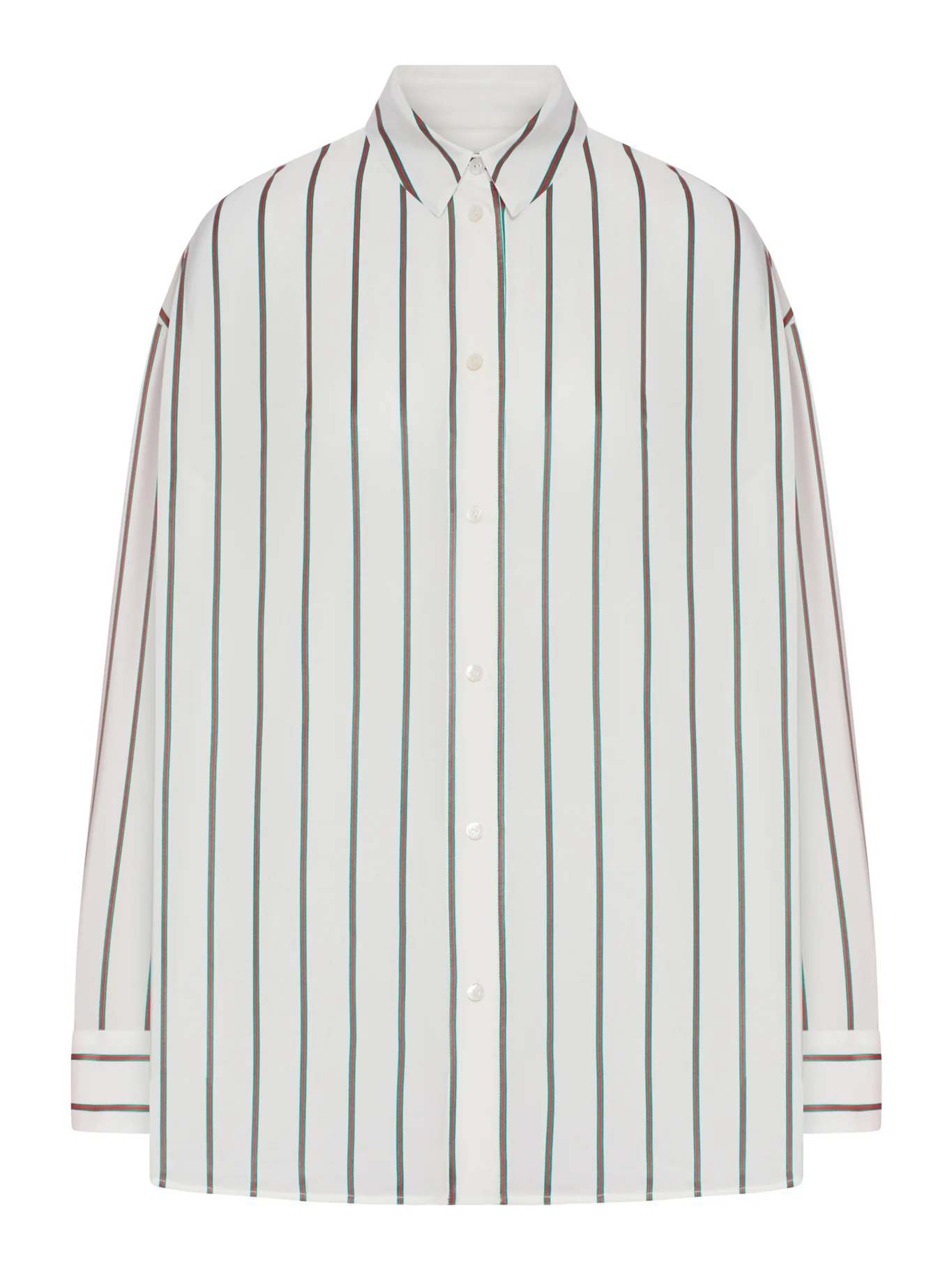 VERTICAL STRIPED SILK SHIRT