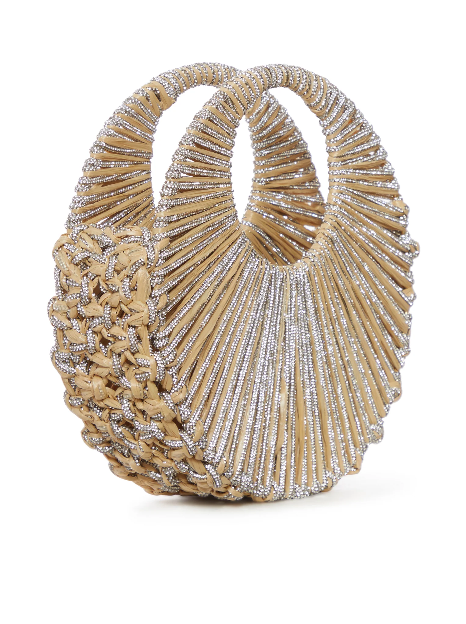 JAYA JEWEL BAG IN RAFFIA AND CRYSTALS - Image 2