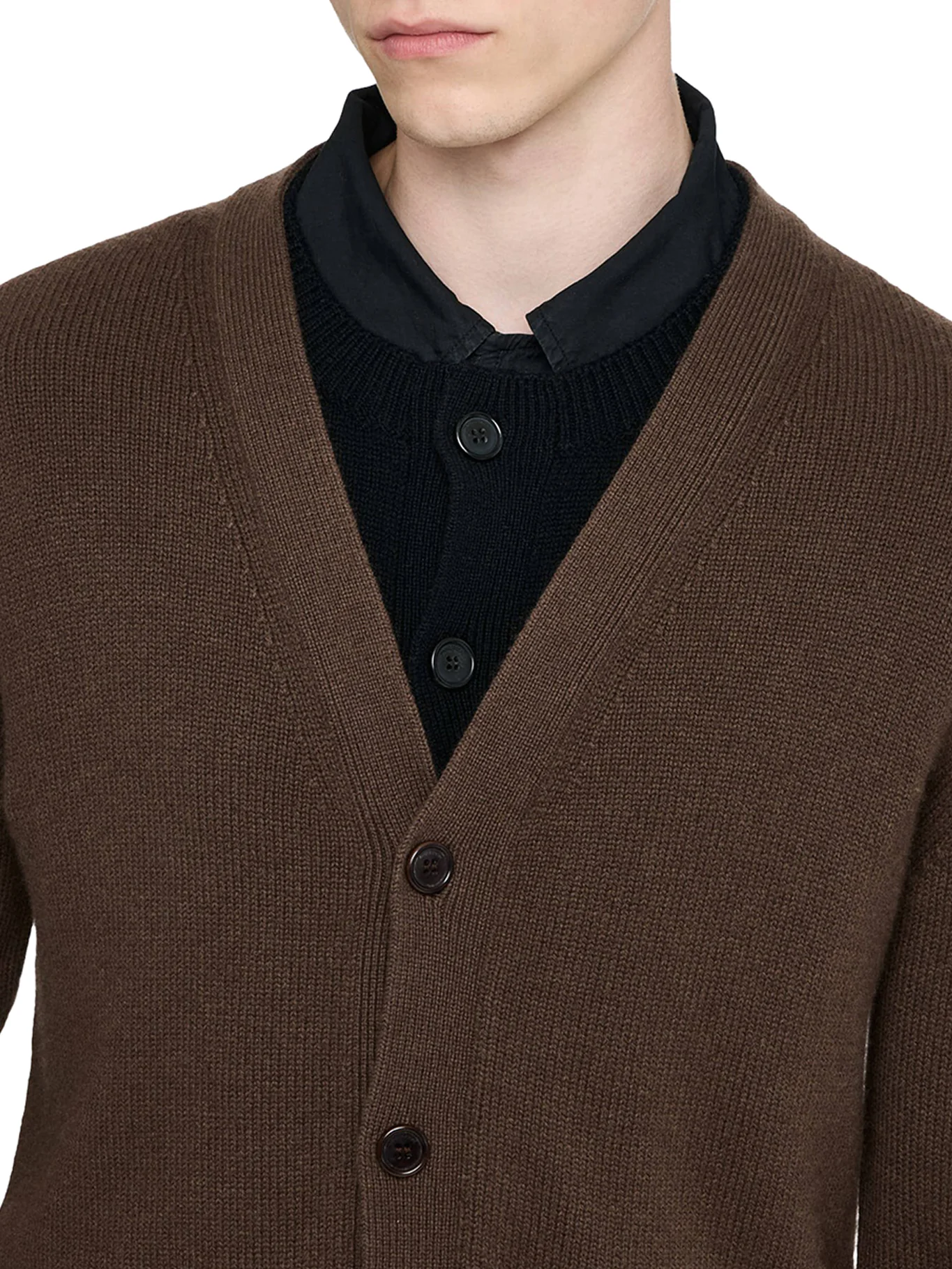 CONTRAST LAYERED CARDIGAN - Image 4