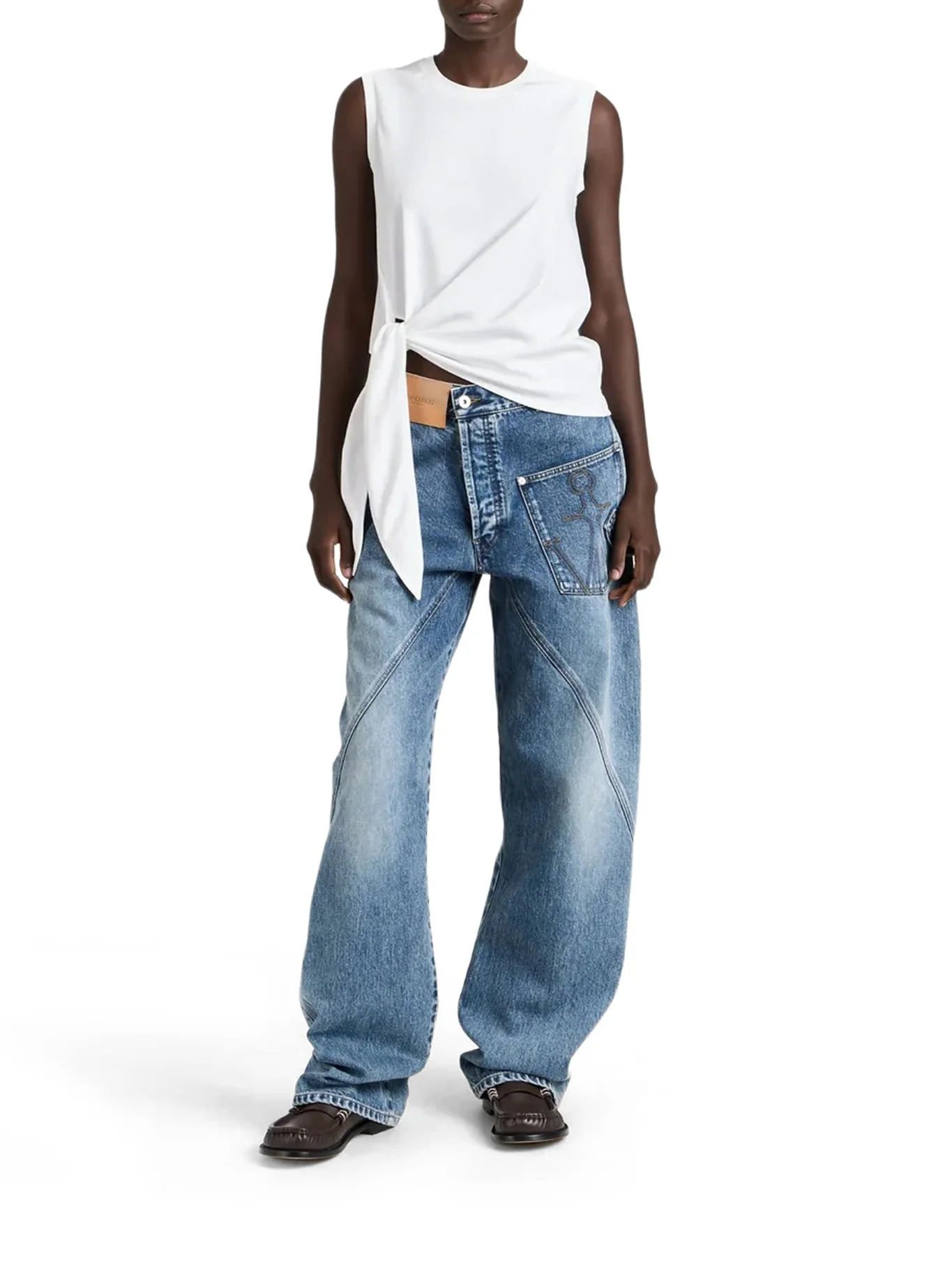 COTTON TANK TOP WITH KNOTTED HEM - Image 2