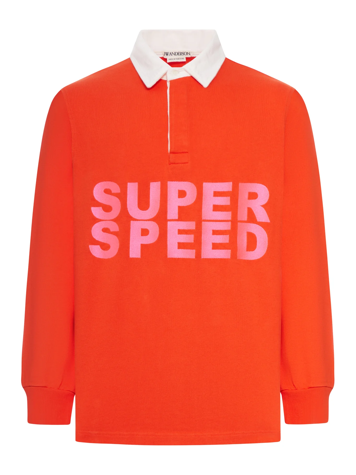 MENS "SUPER SPEED" RUGBY POLO TOP IN BRIGHT RED