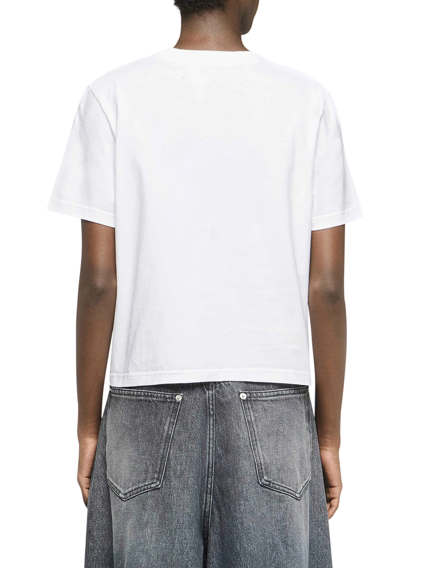 PANELLED CROPPED T-SHIRT WITH ANCHOR EMBROIDERY - Image 4