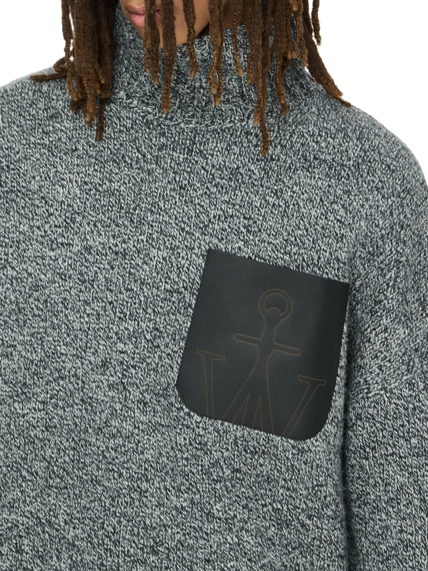SWEATER WITH LEATHER POCKET - Image 4