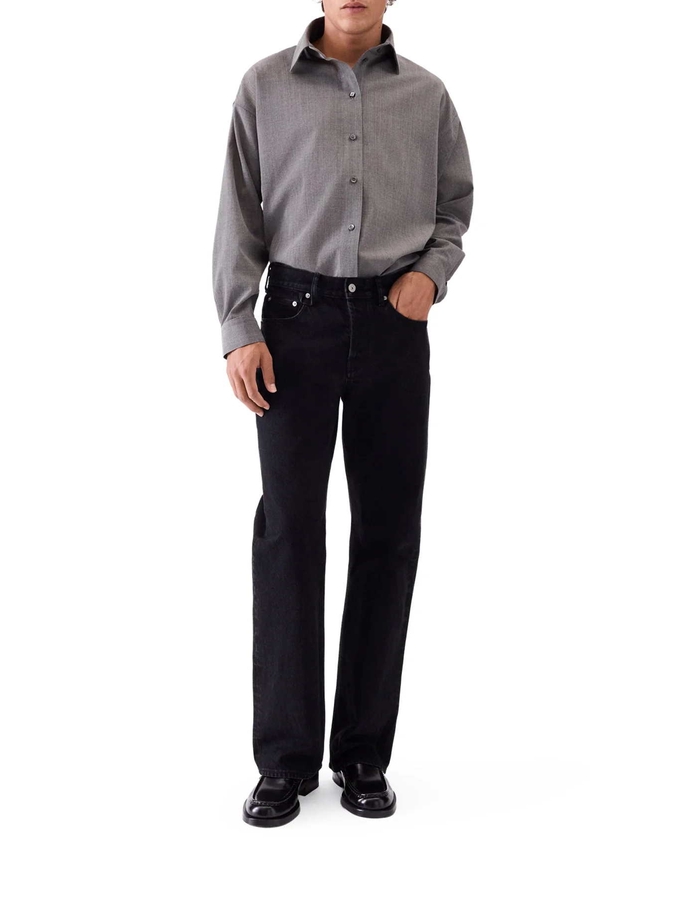 STRAIGHT PANTS IN DE-NĂMES DENIM - Image 2