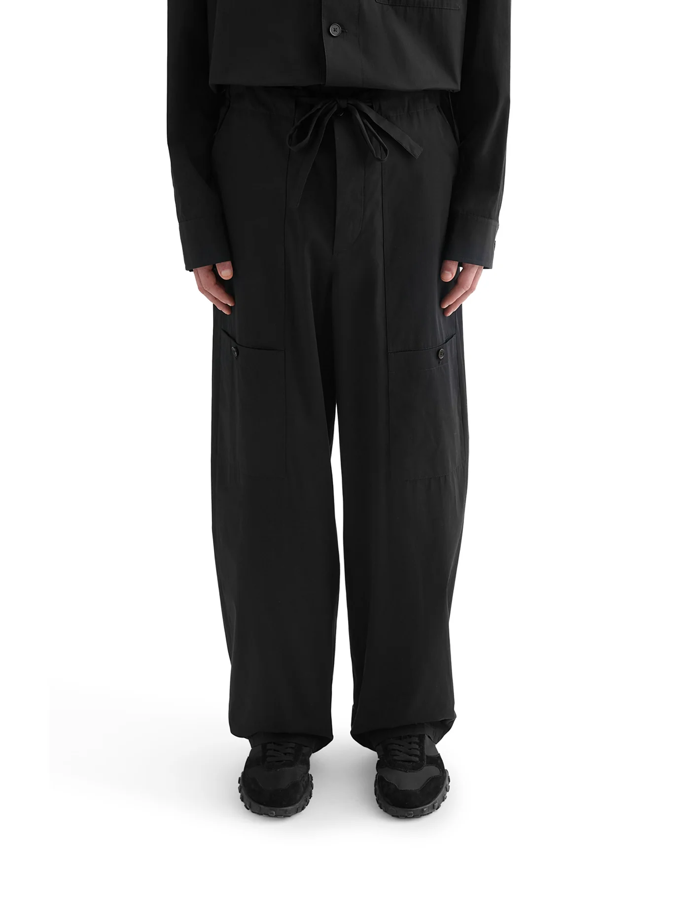 COTTON POPLIN CARGO PANTS - Image 3