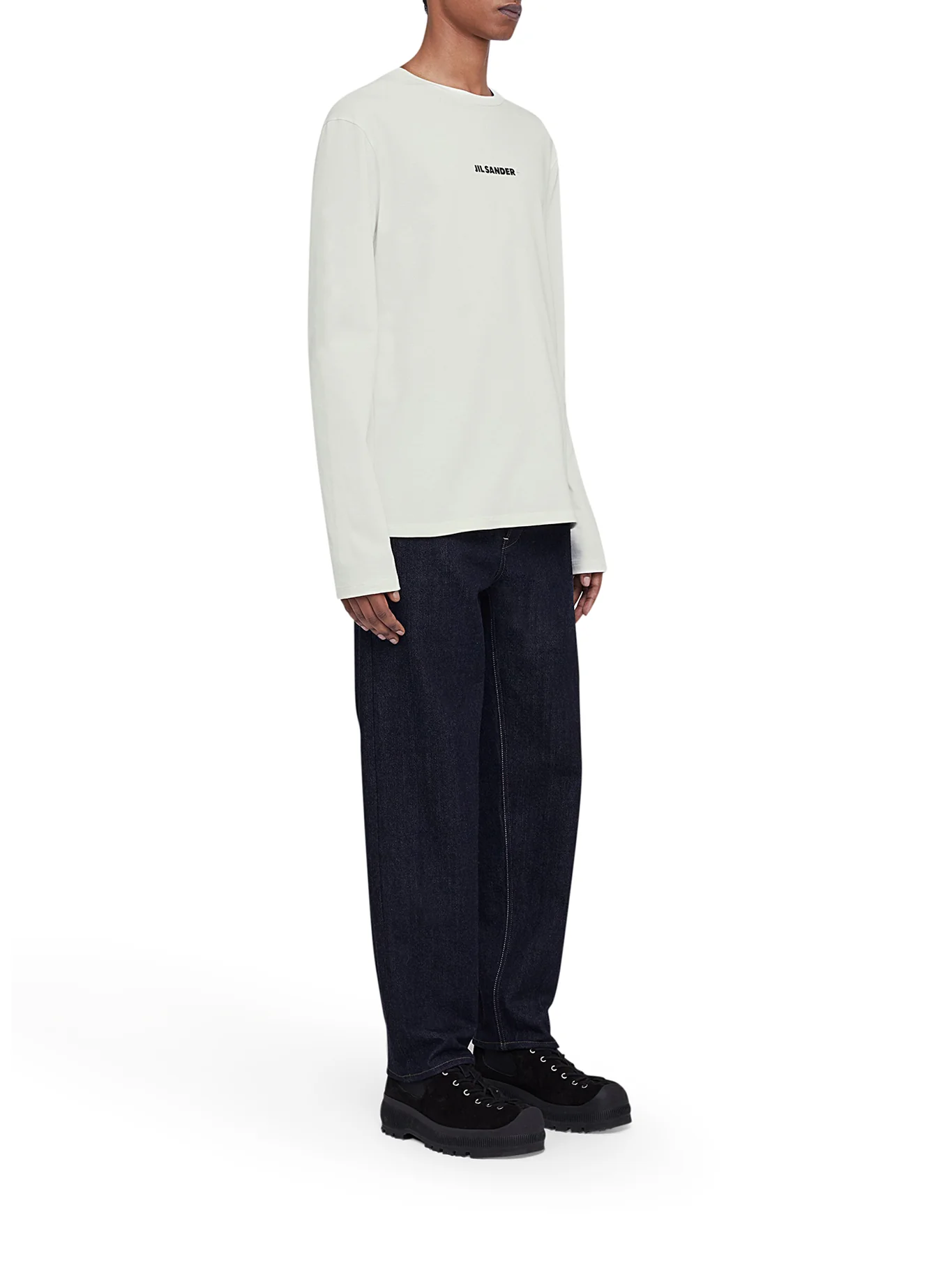LONG SLEEVE T-SHIRT WITH ROUND NECK AND PRINTED LOGO ON THE CHEST - Image 3