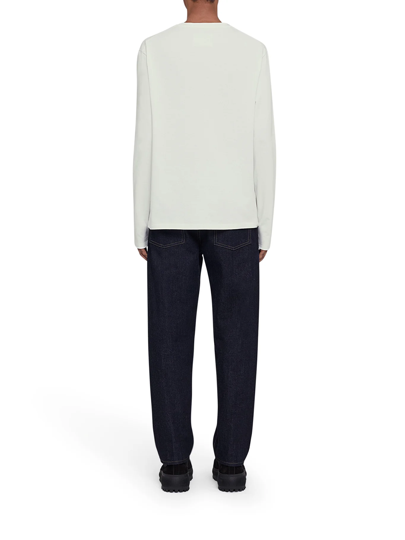 LONG SLEEVE T-SHIRT WITH ROUND NECK AND PRINTED LOGO ON THE CHEST - Image 4