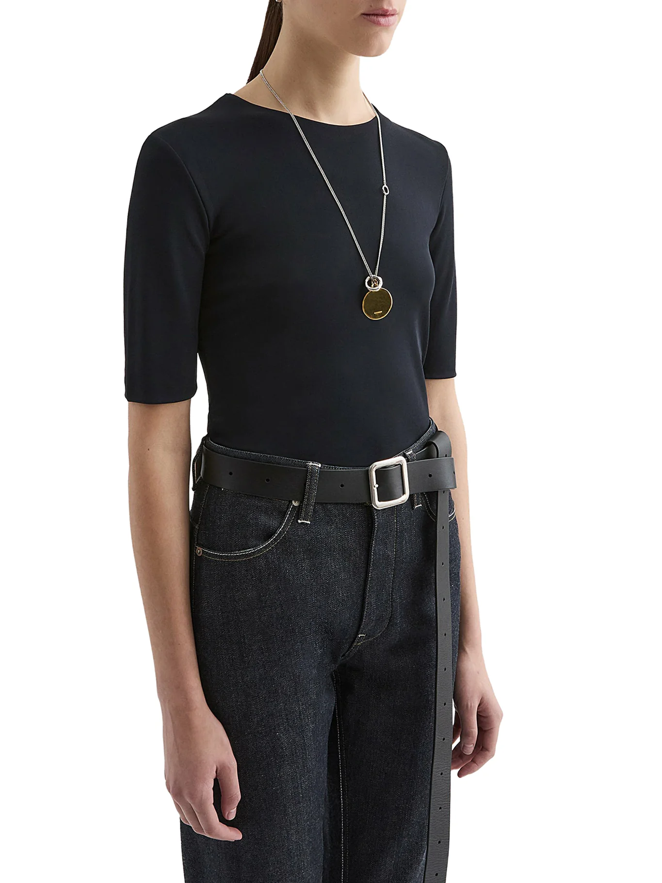 SHORT-SLEEVED CREPE T-SHIRT - Image 3
