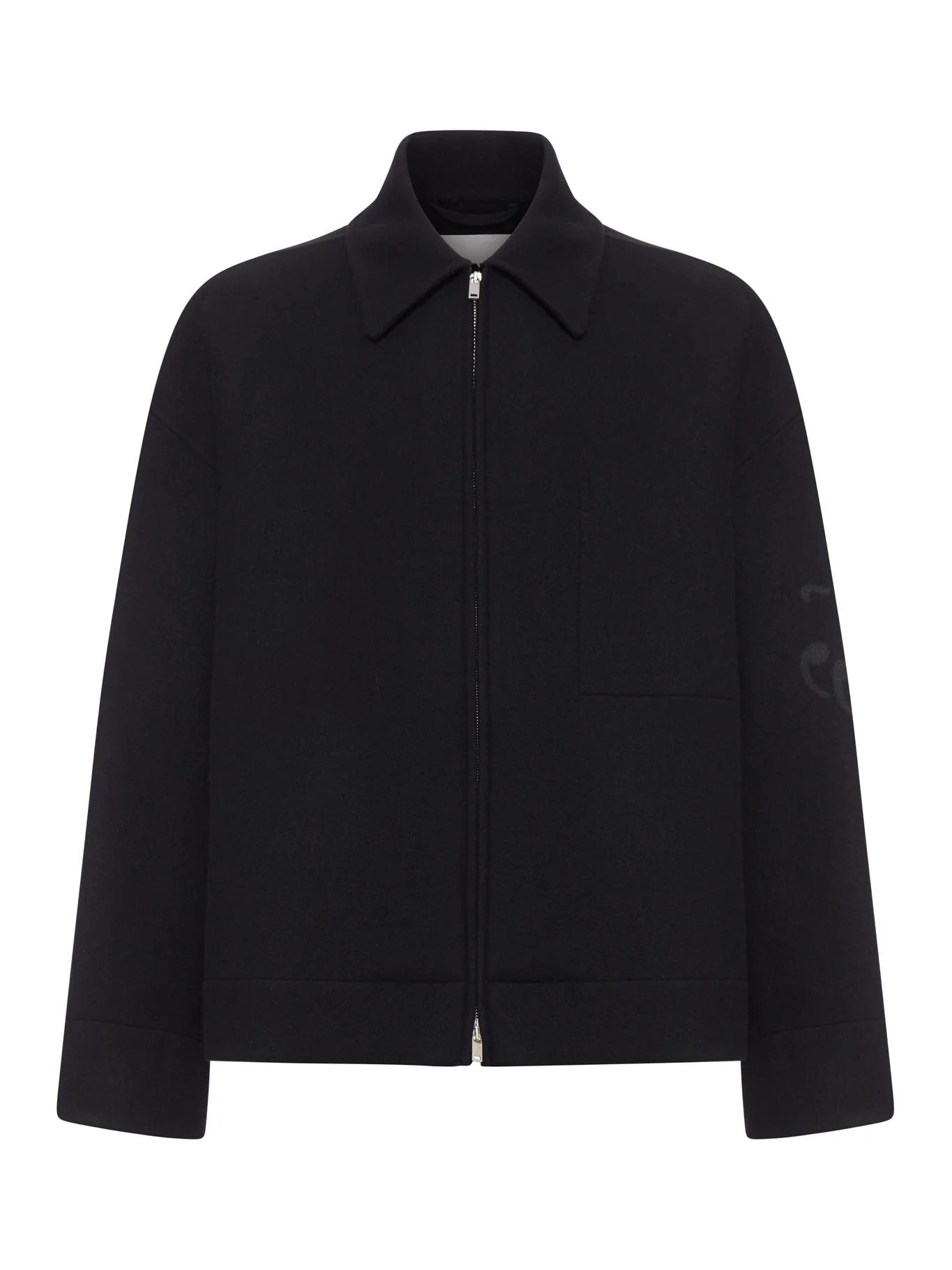 WOOL ZIP-UP OVERSHIRT