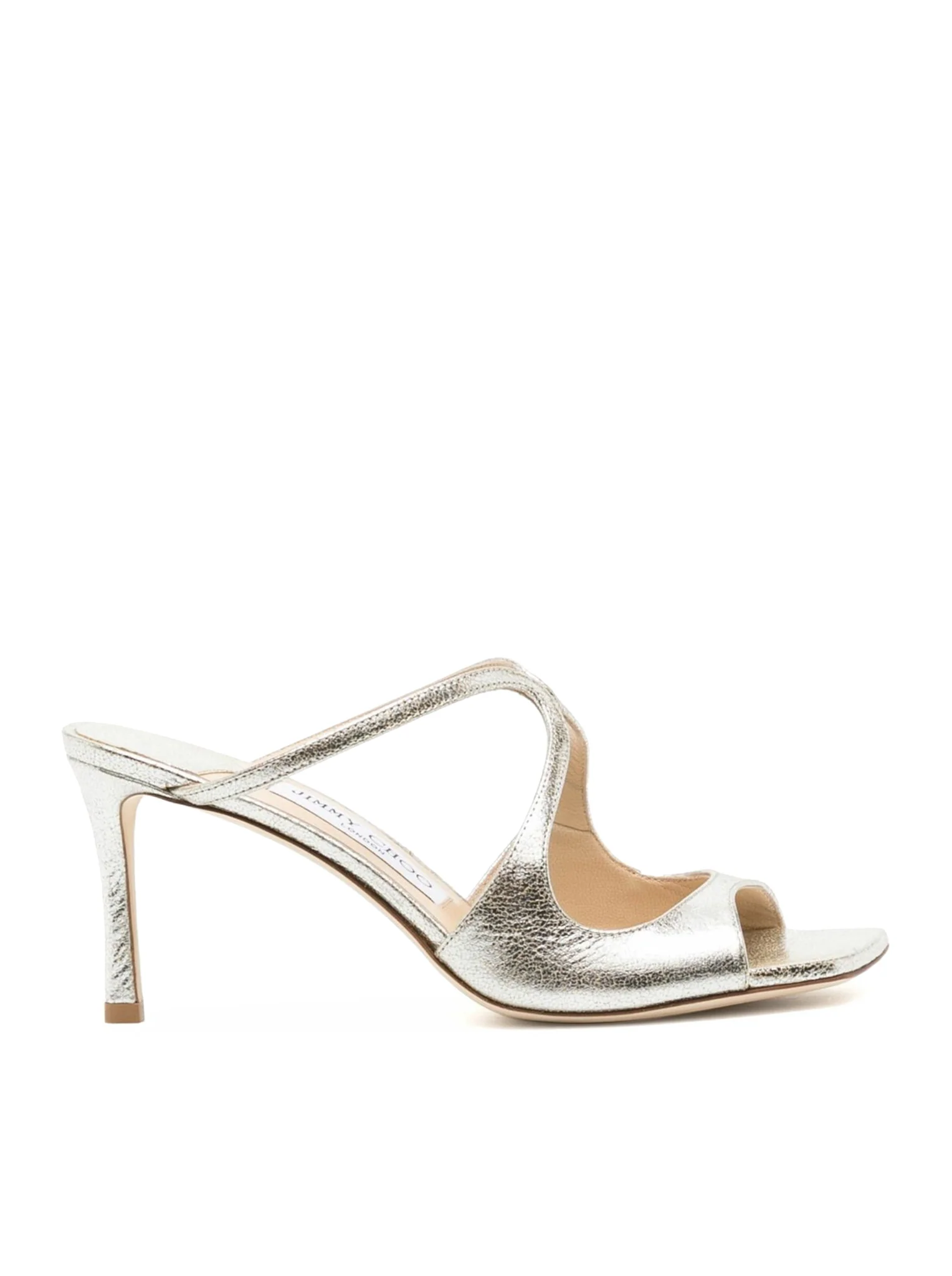CHAMPAGNE LAMINATED LEATHER CLOGS