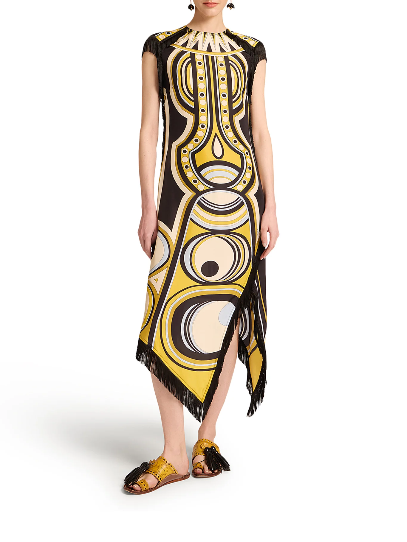 ASYMMETRIC DRESS WITH FRINGES - Image 2