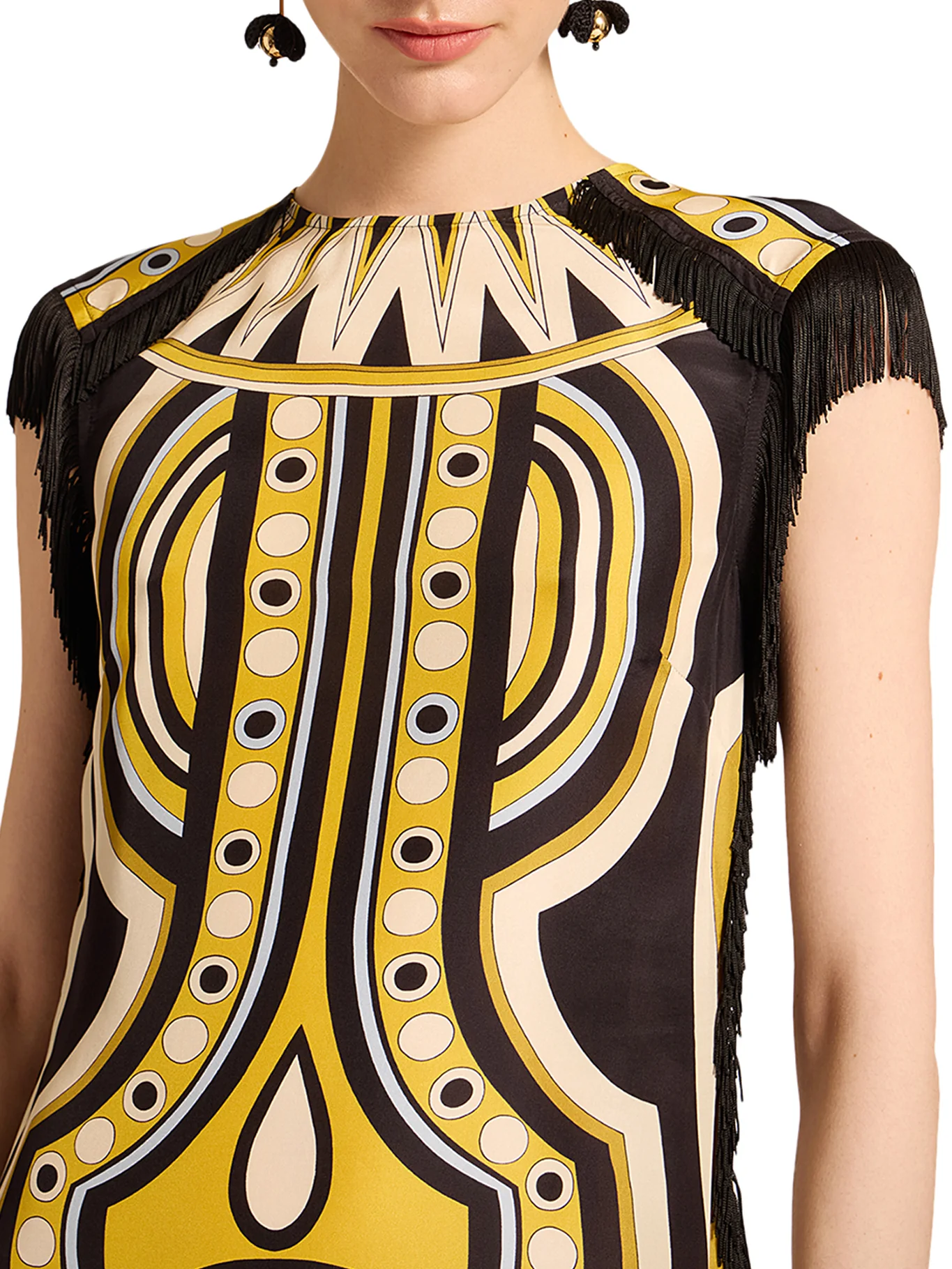 ASYMMETRIC DRESS WITH FRINGES - Image 4