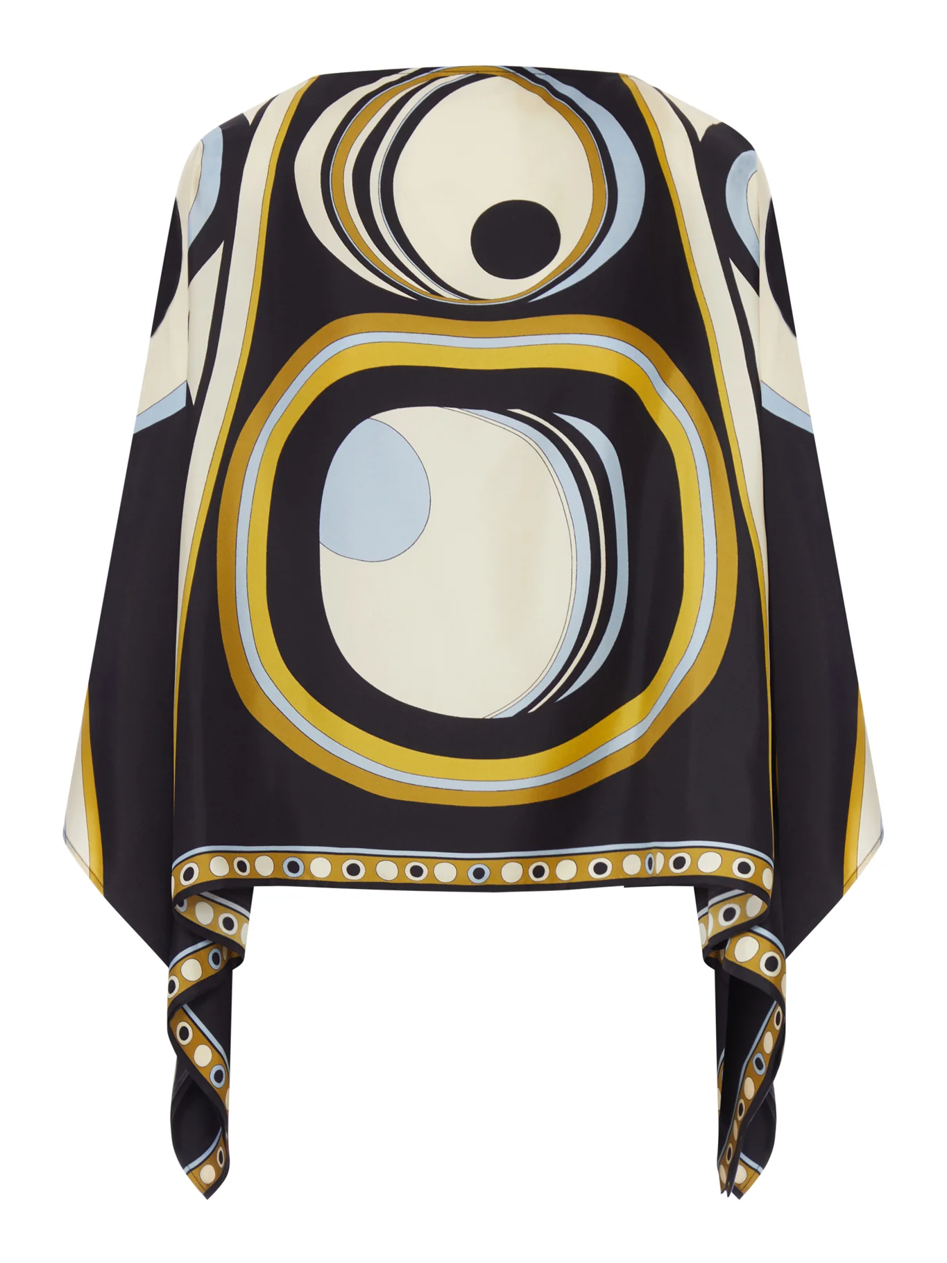 ASYMMETRIC SILK FOULARD TOP