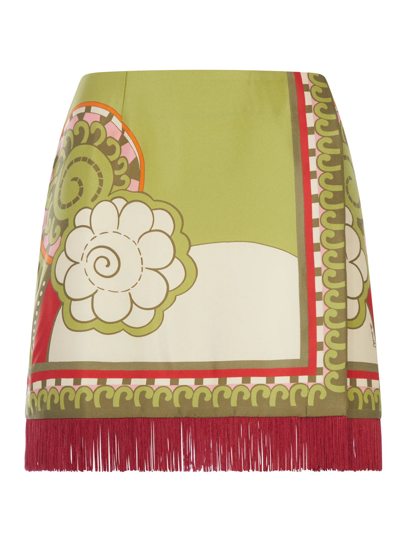 MINI SKIRT WITH SCARF AND FRINGES