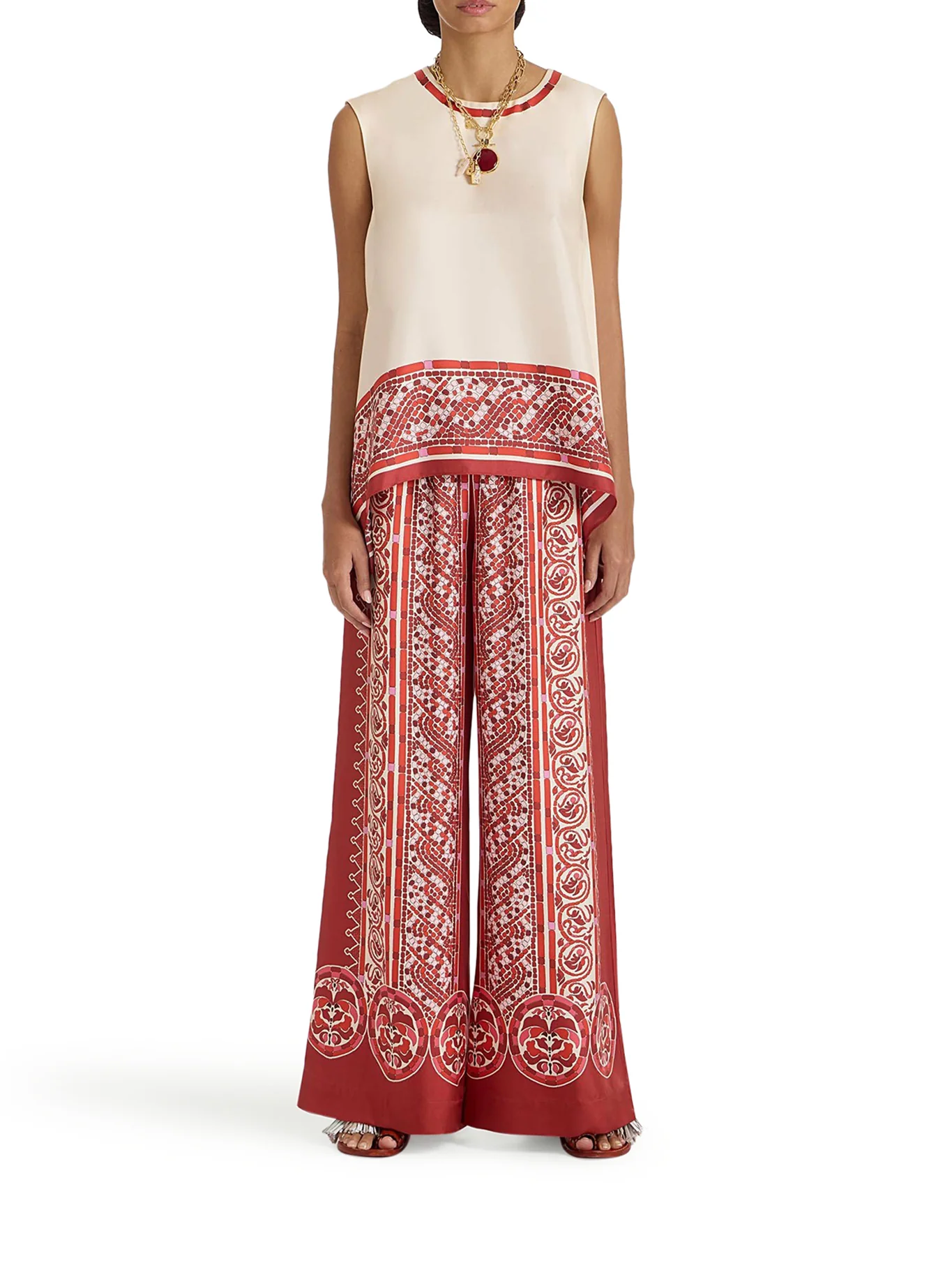 SILK PALAZZO TROUSERS - Image 2