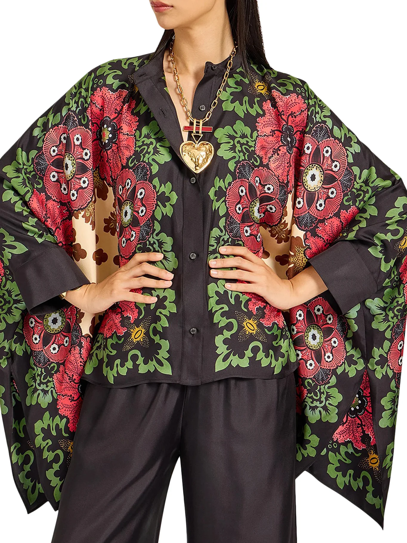 SILK SCARF SHIRT - Image 2