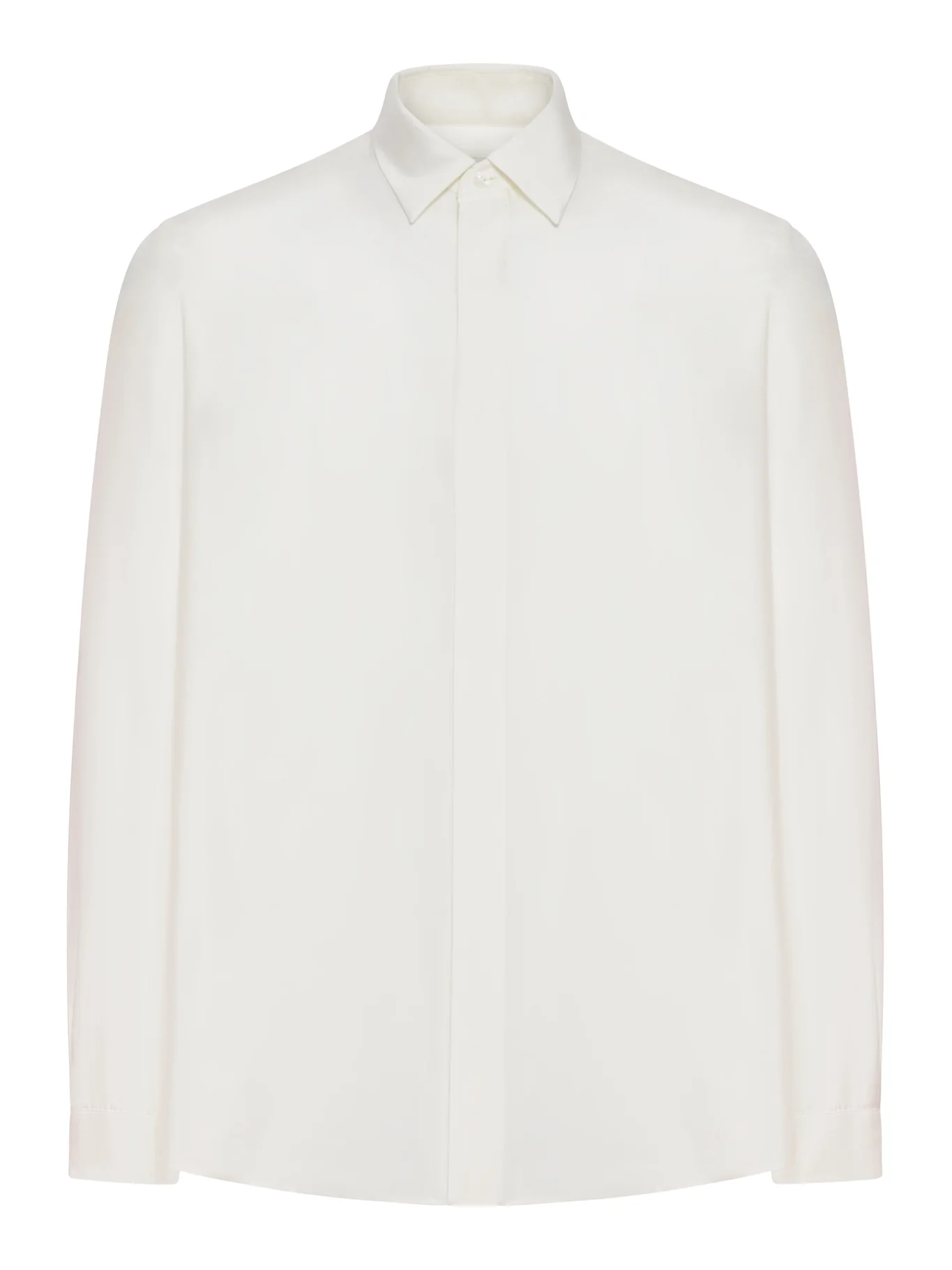 SILK SHIRT WITH HIDDEN BUTTONING