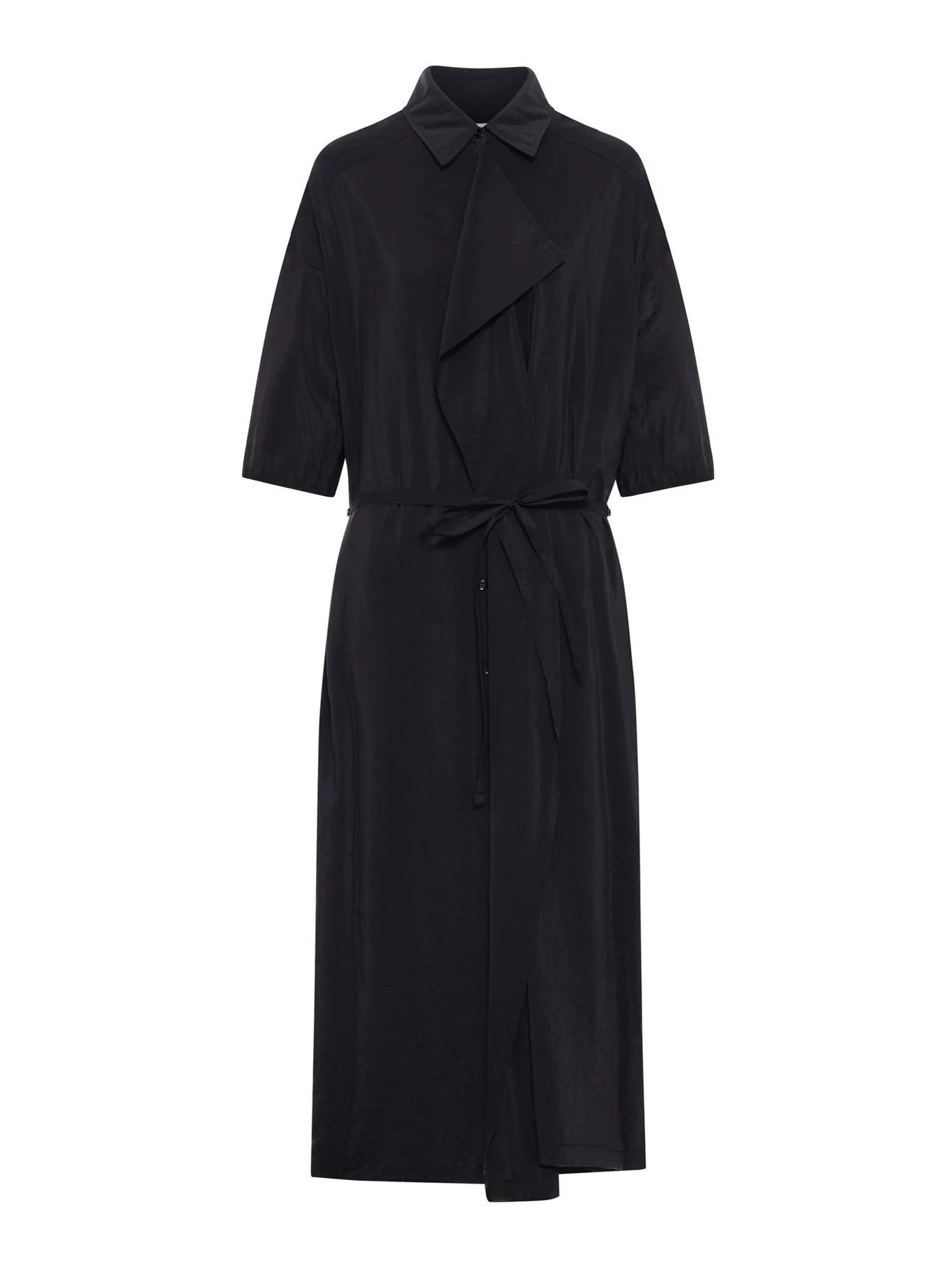 ASYMMETRIC DRESS IN DRY SILK