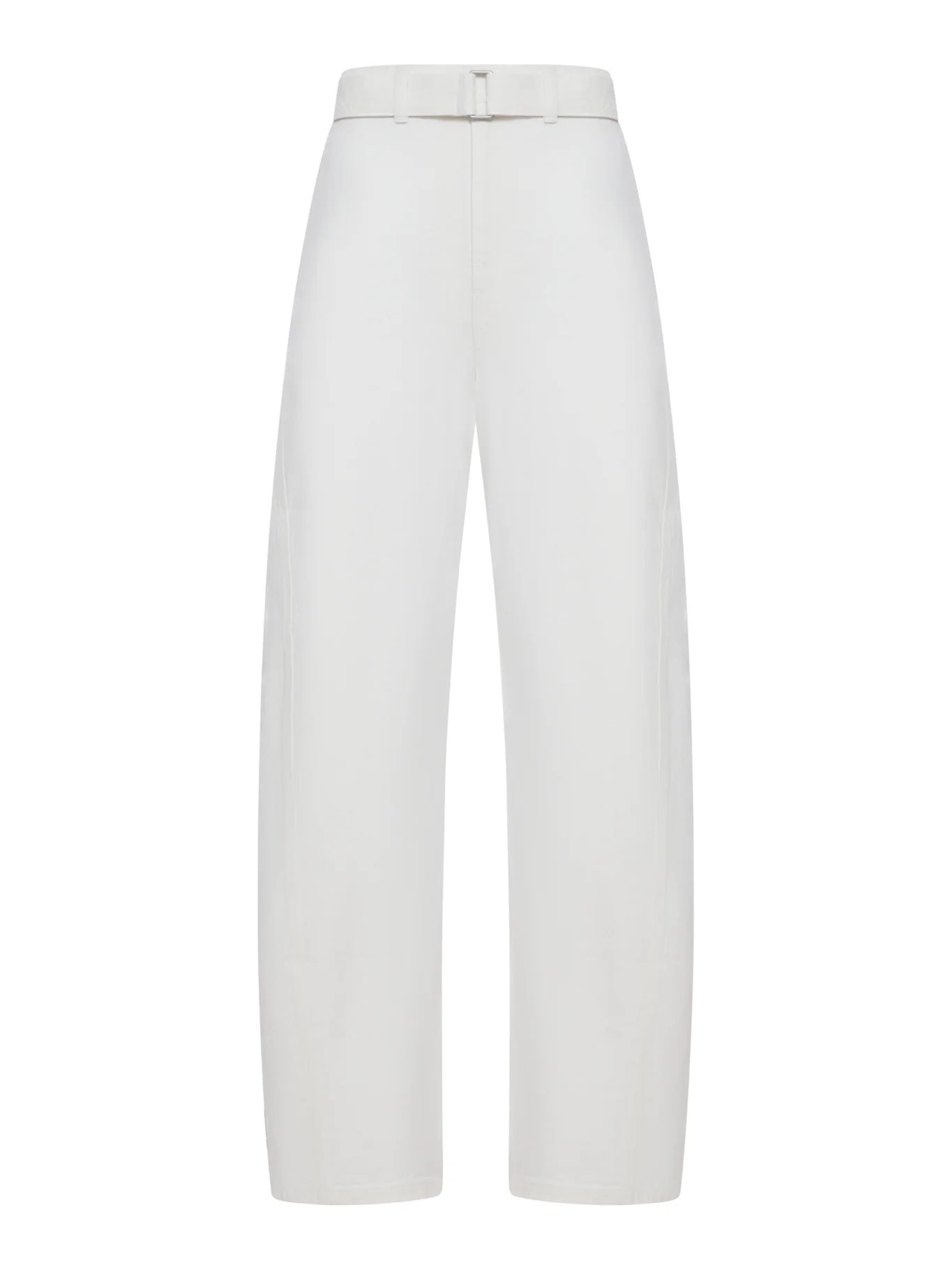 BLEACHED HEAVY DENIM TROUSERS WITH BELT