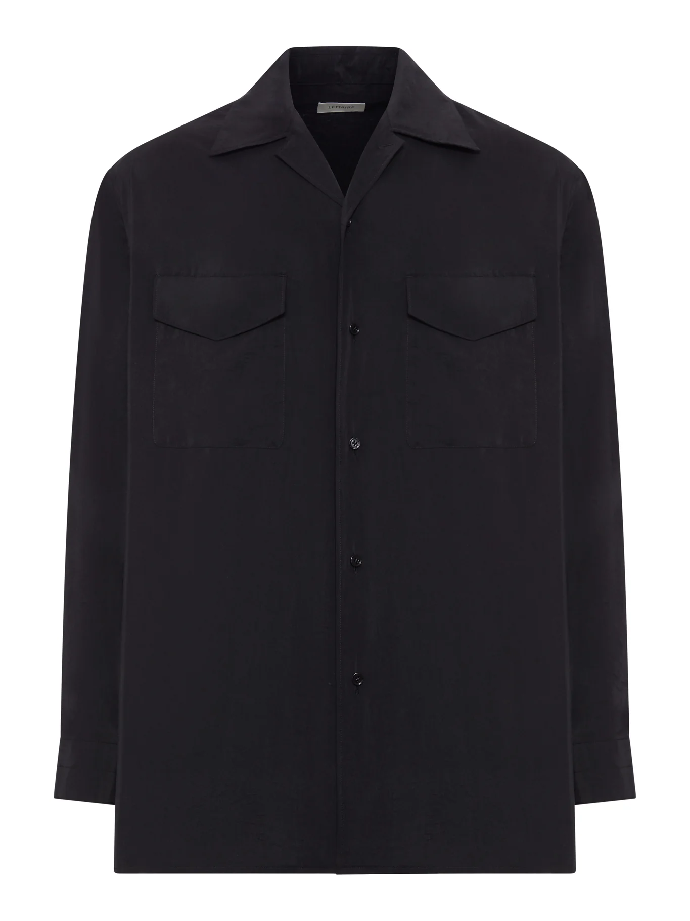 CONVERTIBLE COLLAR SHIRT IN DRY SILK