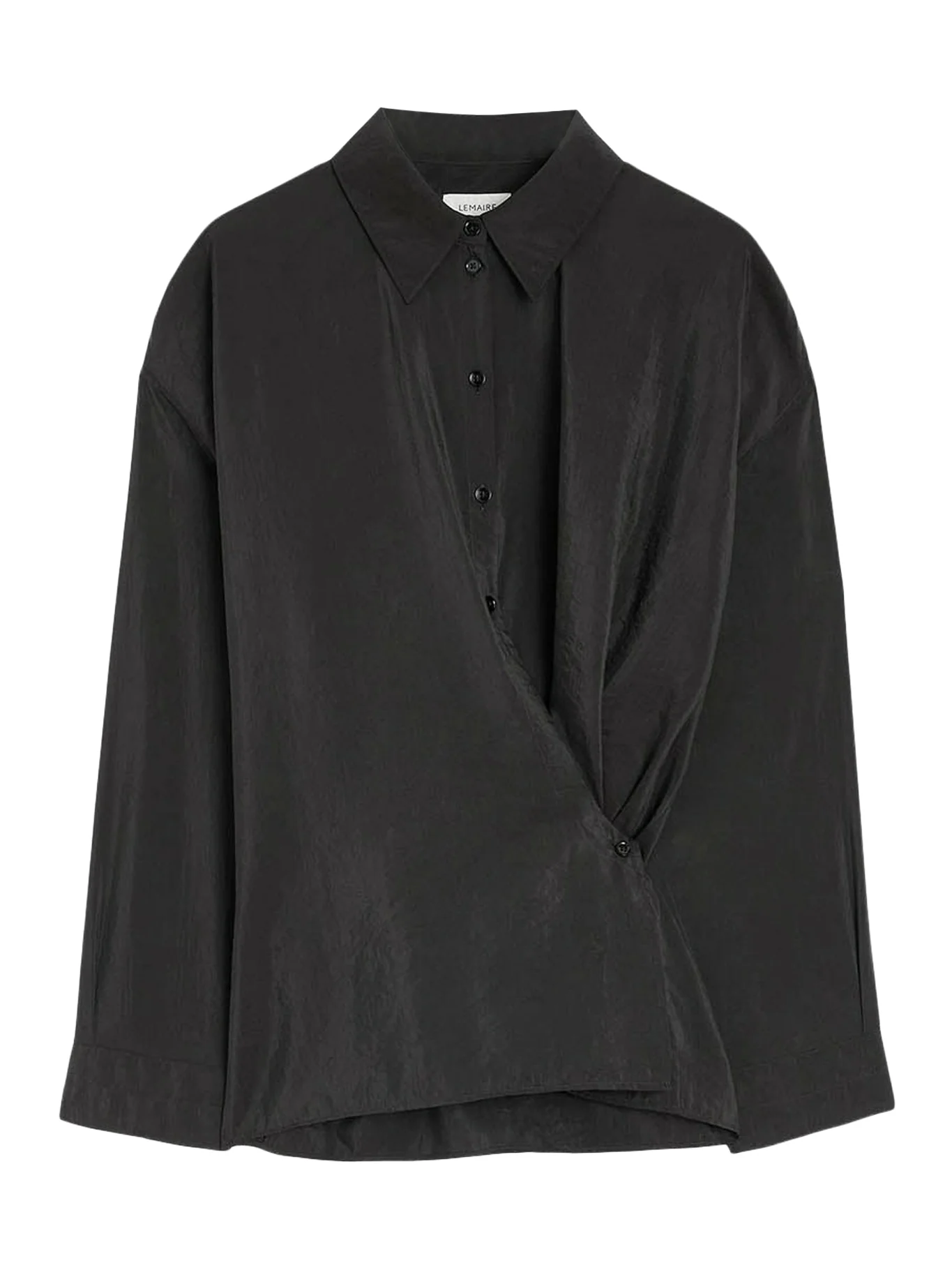 STRAIGHT COLLAR TWISTED SHIRT