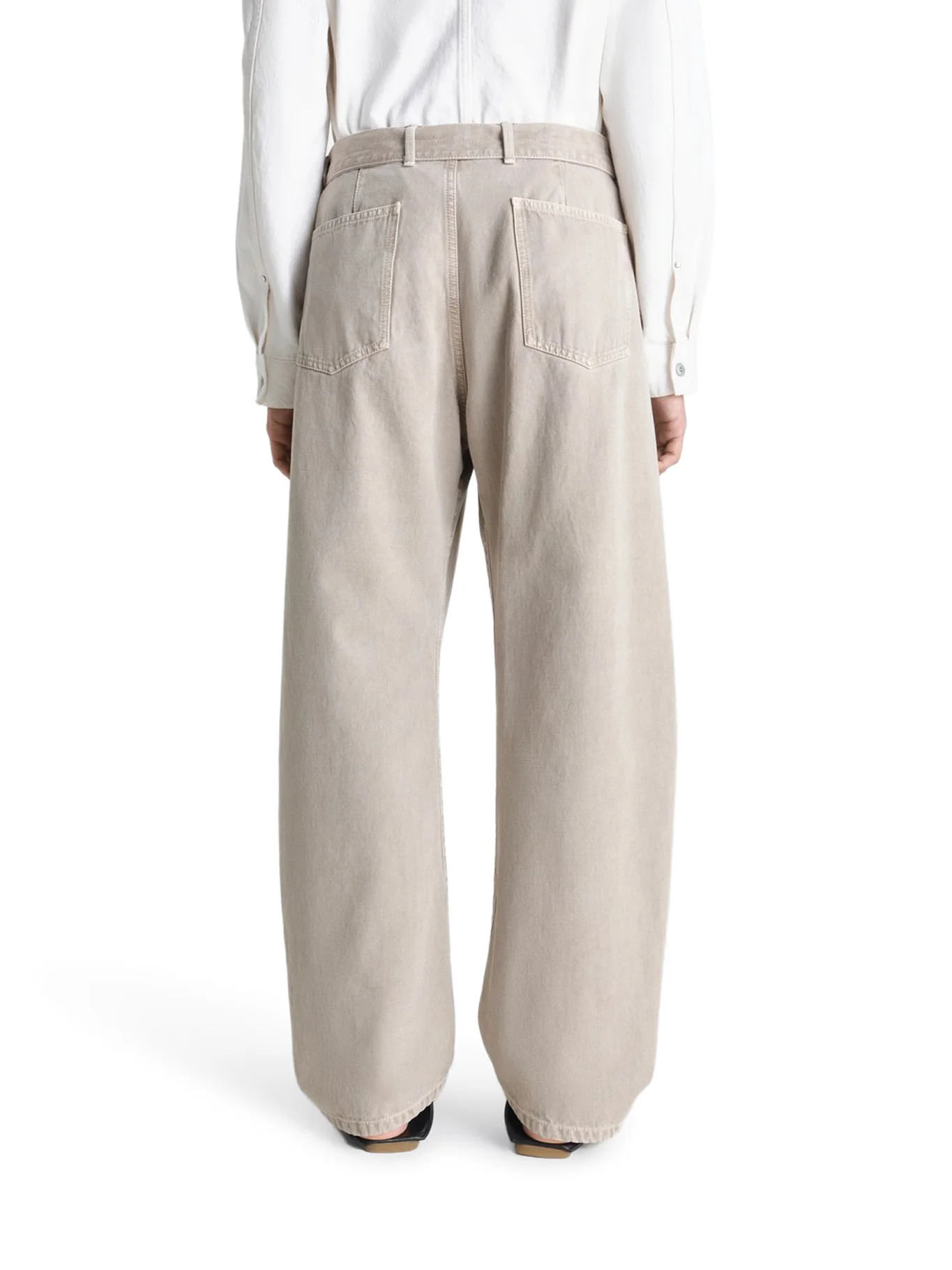 TWISTED COTTON TWILL TROUSERS WITH BELT - Image 4