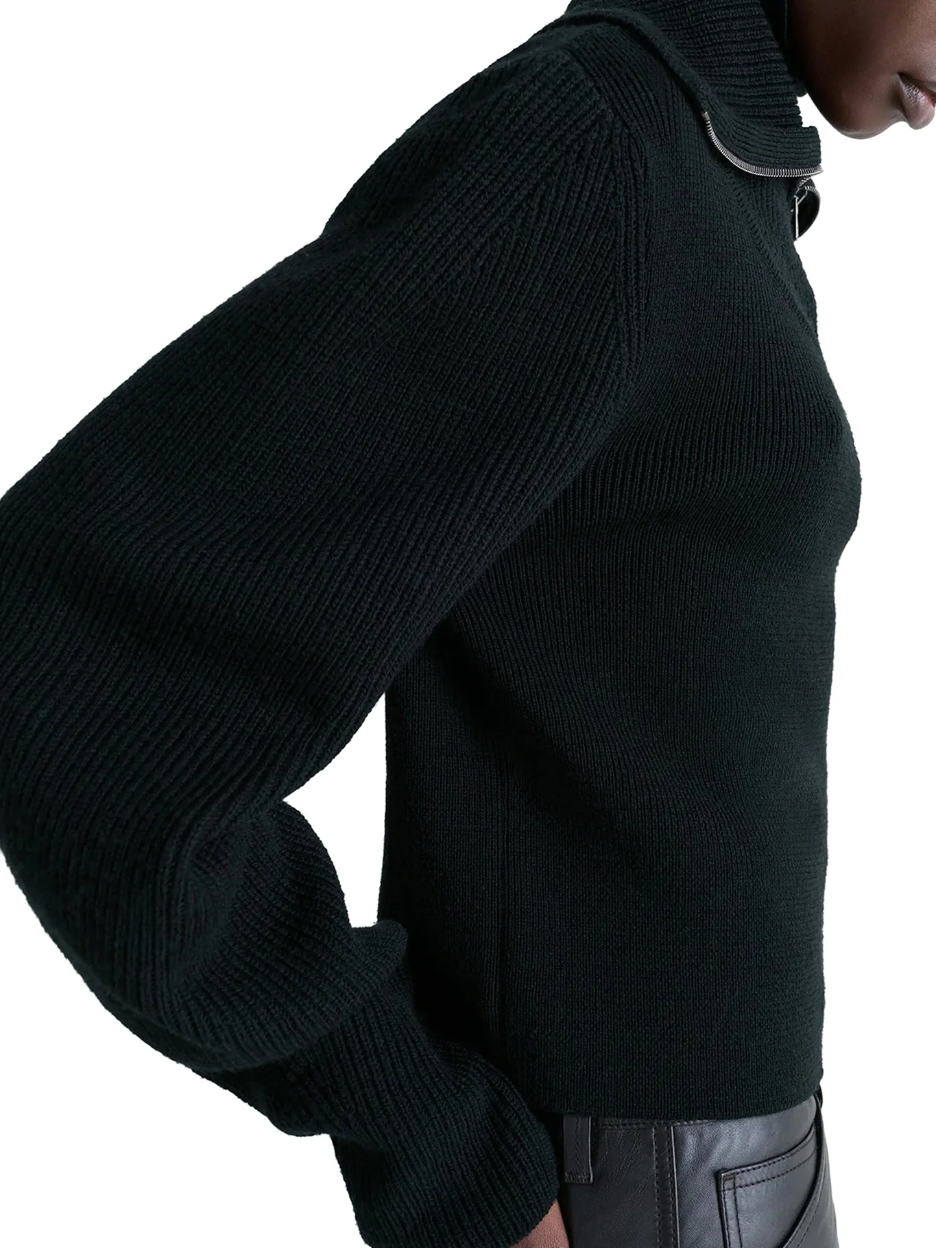 WOOL ZIP-UP SWEATER - Image 5