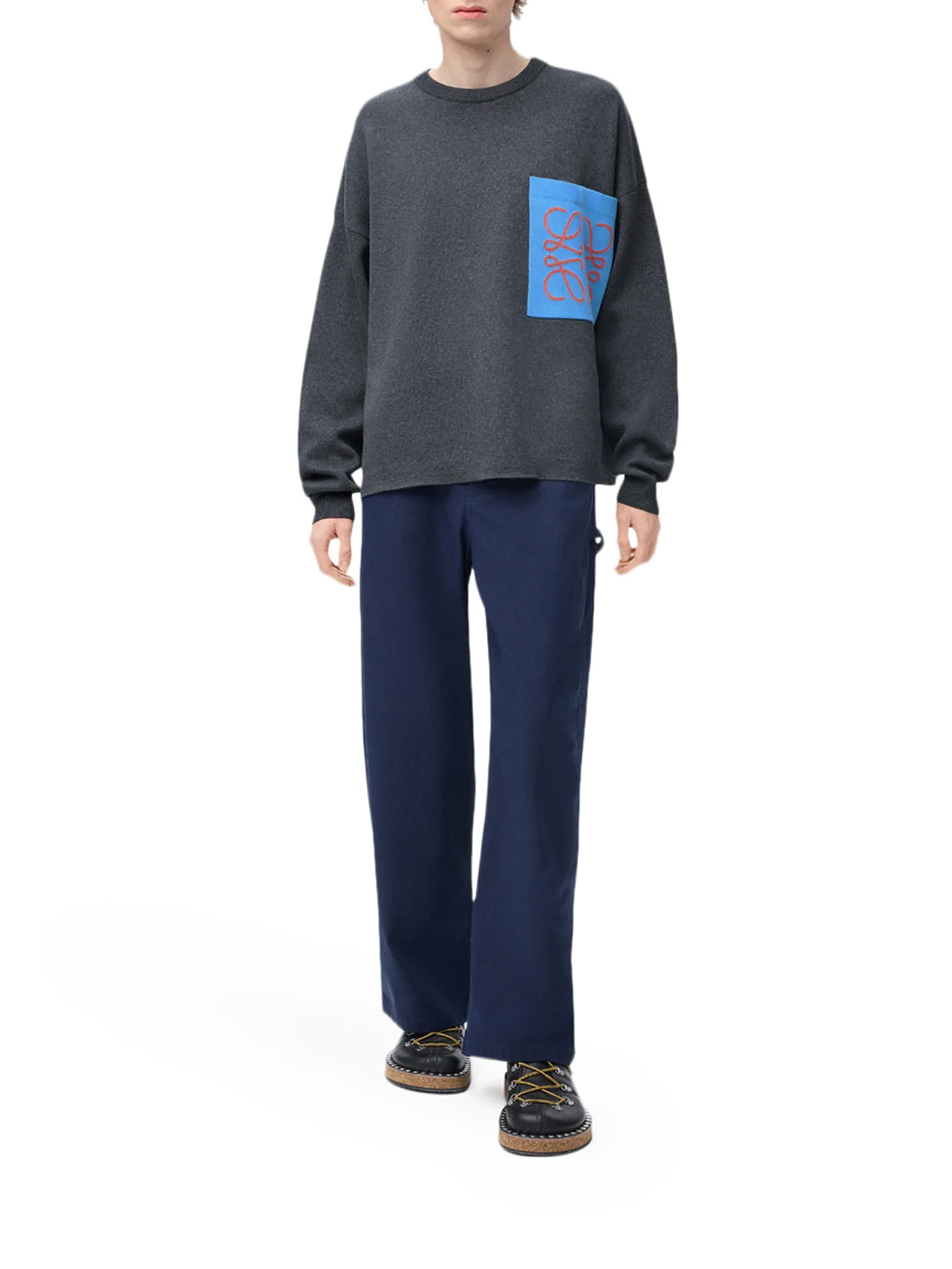 ANAGRAM COTTON BLEND SWEATER WITH POCKET - Image 2