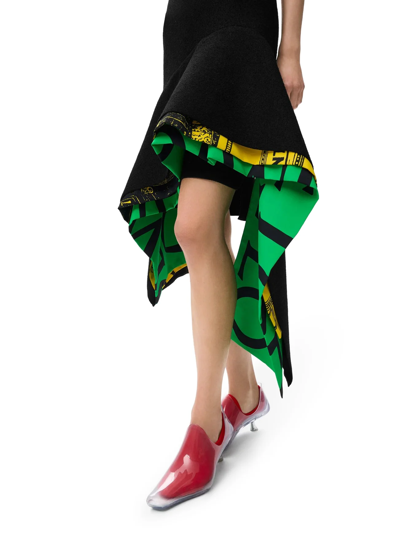 ASYMMETRIC DRESS WITH MULTI-LAYERED HEM - Image 4