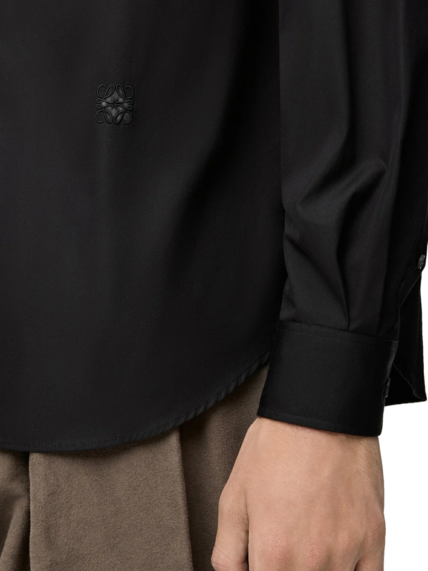 CLASSIC COTTON SHIRT WITH EMBROIDERED ANAGRAM LOGO - Image 5