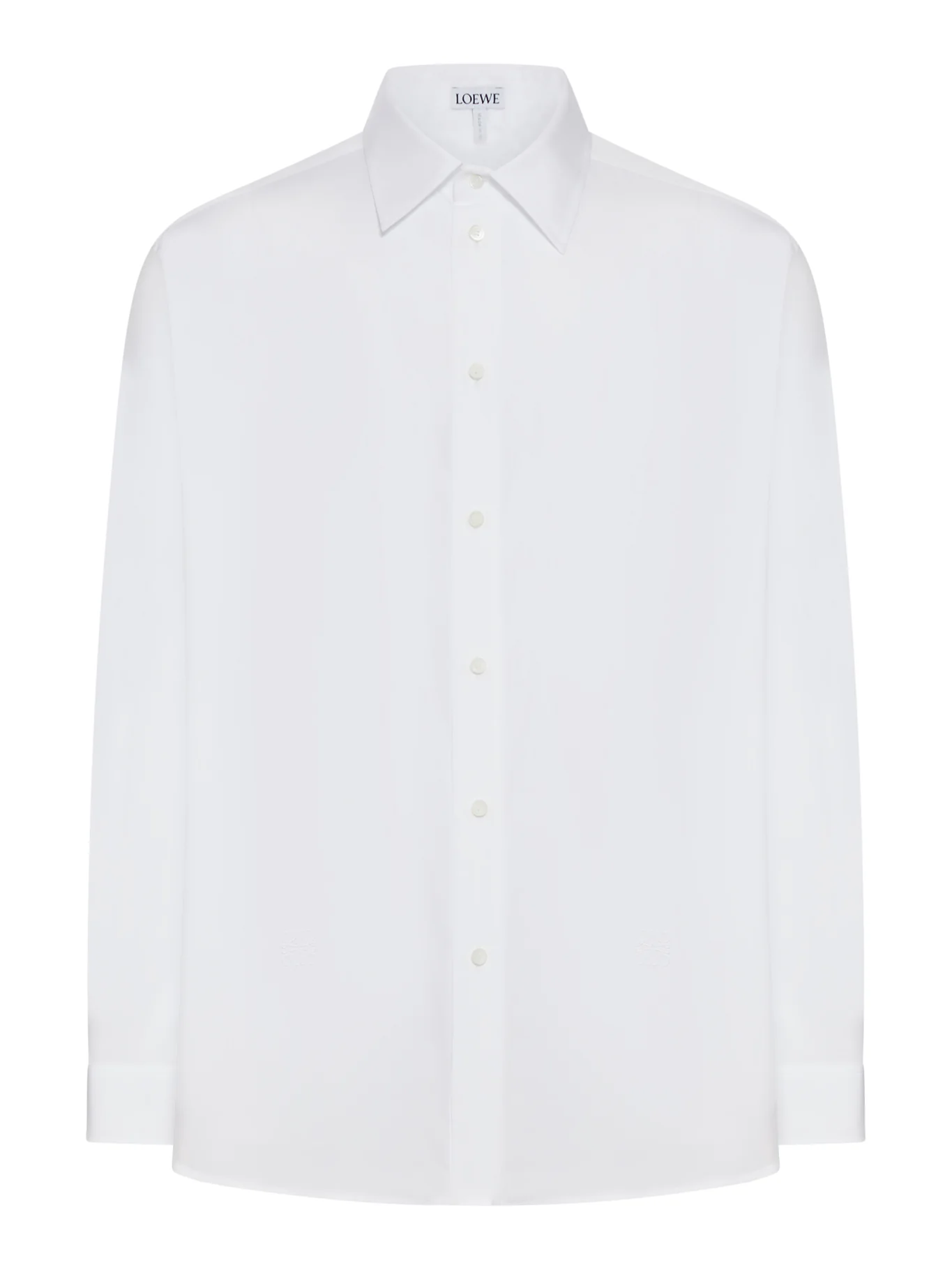 CLASSIC COTTON SHIRT WITH EMBROIDERED ANAGRAM LOGO