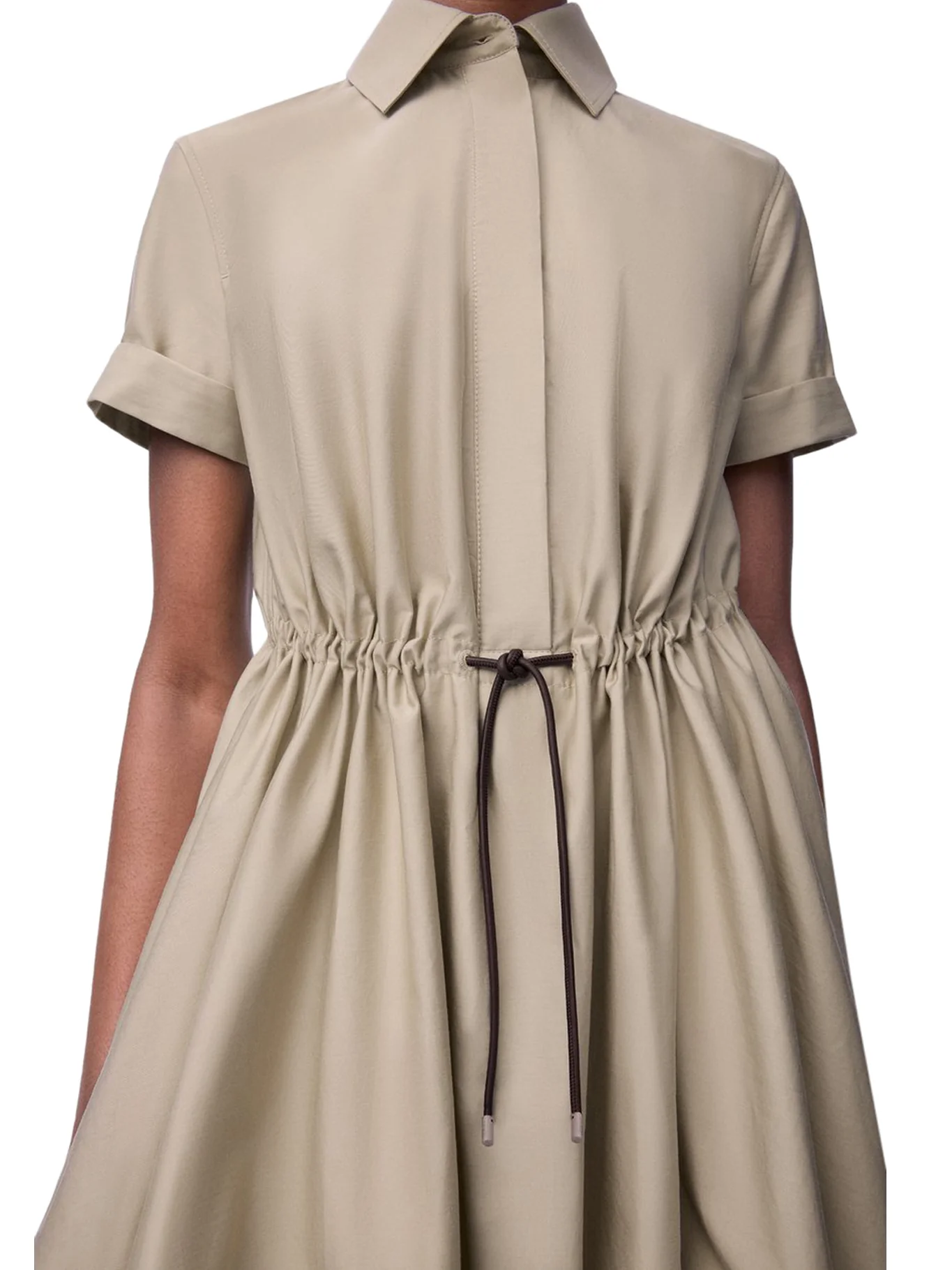 COTTON AND SILK BALLOON SKIRT DRESS - Image 5