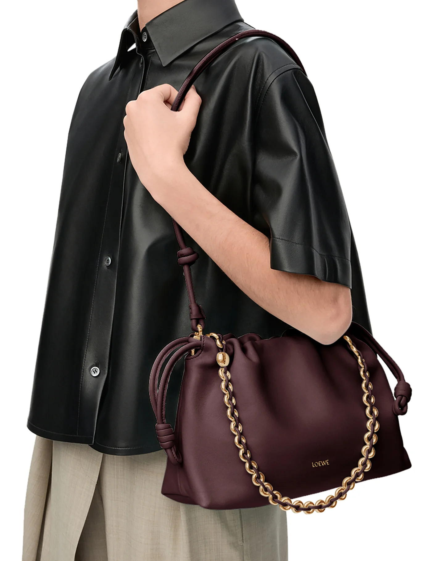 MEDIUM FLAMENCO BAG IN SOFT LAMBSKIN NAPPA - Image 2