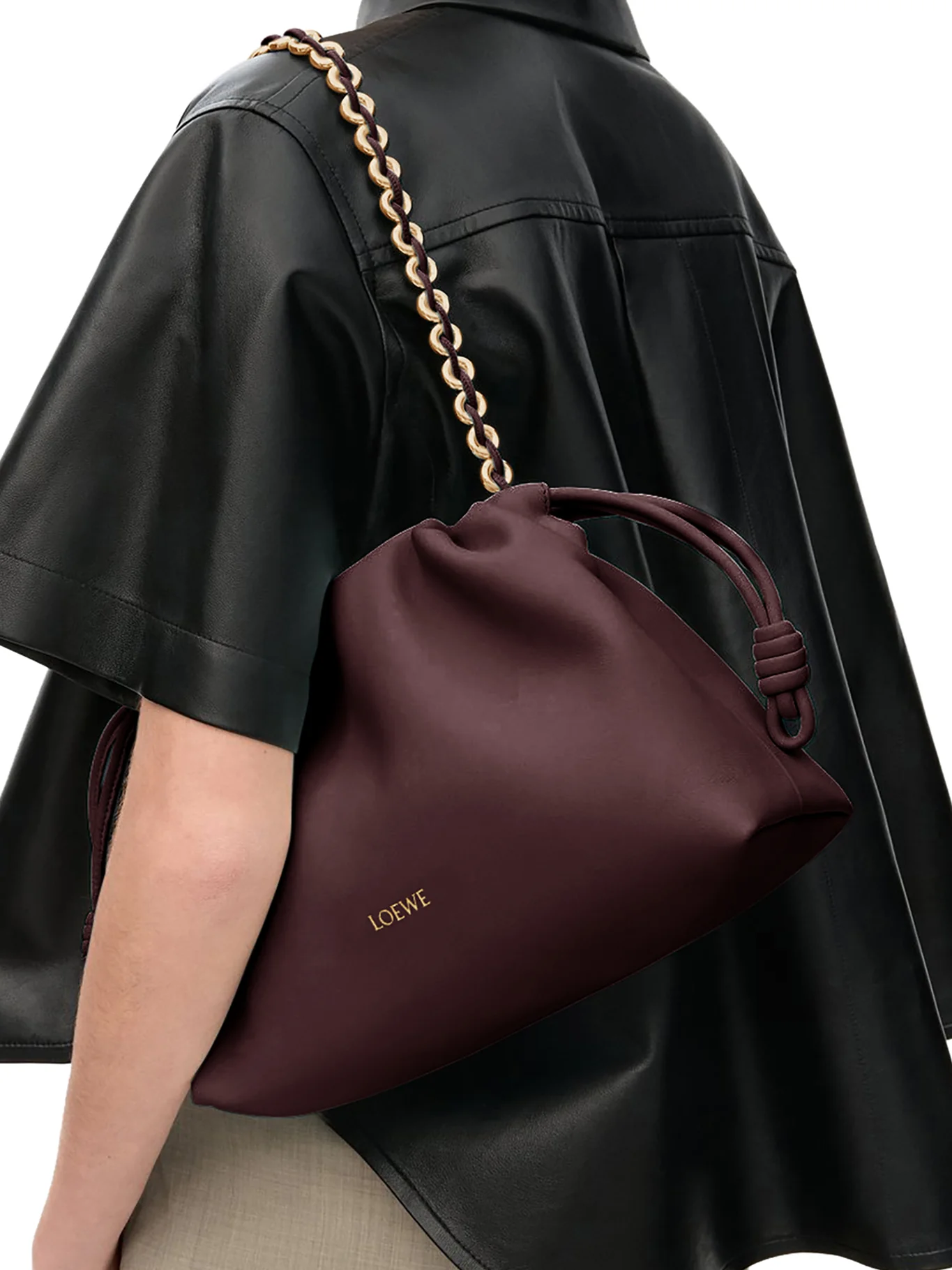 MEDIUM FLAMENCO BAG IN SOFT LAMBSKIN NAPPA - Image 3