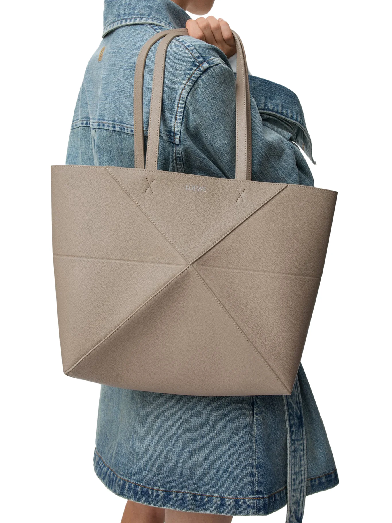 MEDIUM PUZZLE FOLD HORIZONTAL TOTE BAG IN GRAINED CALFSKIN - Image 2