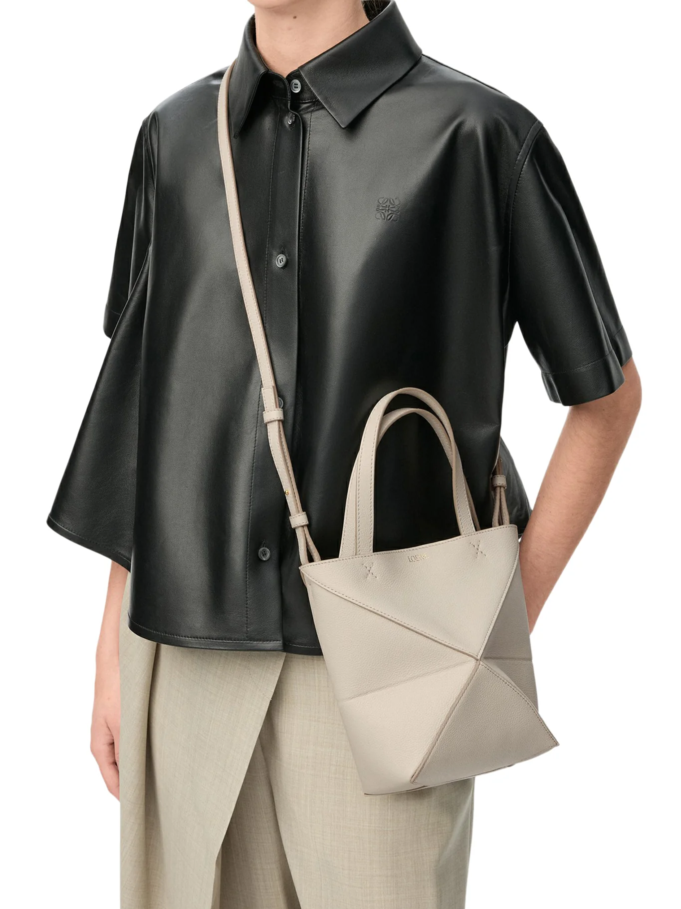 MINI PUZZLE FOLD LEATHER BAG - Image 3