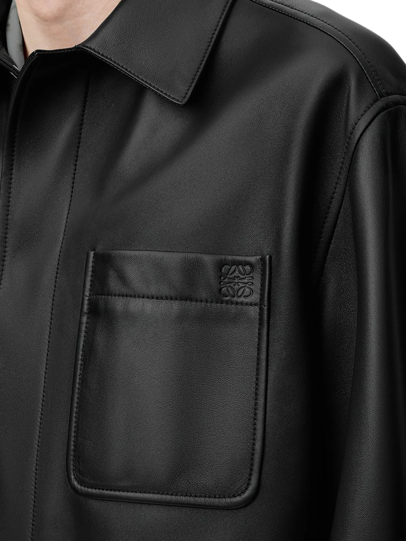 OVERSHIRT IN NAPPA LAMBSKIN - Image 5