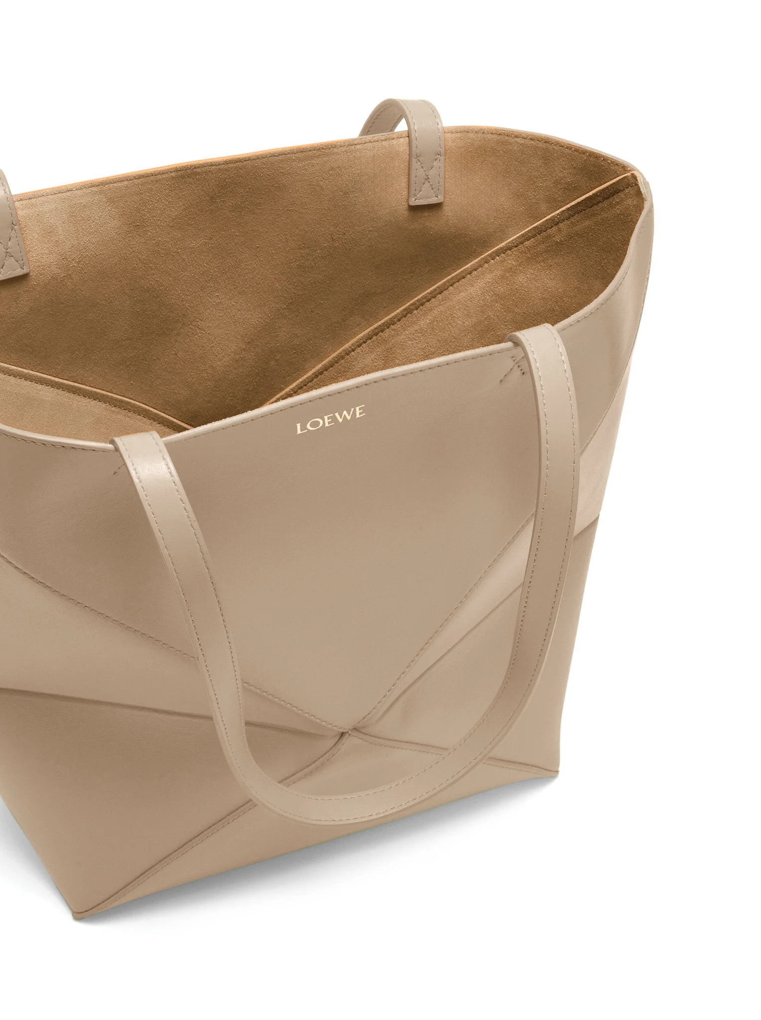 PUZZLE FOLD TOTE BAG IN POLISHED CALFSKIN - Image 9