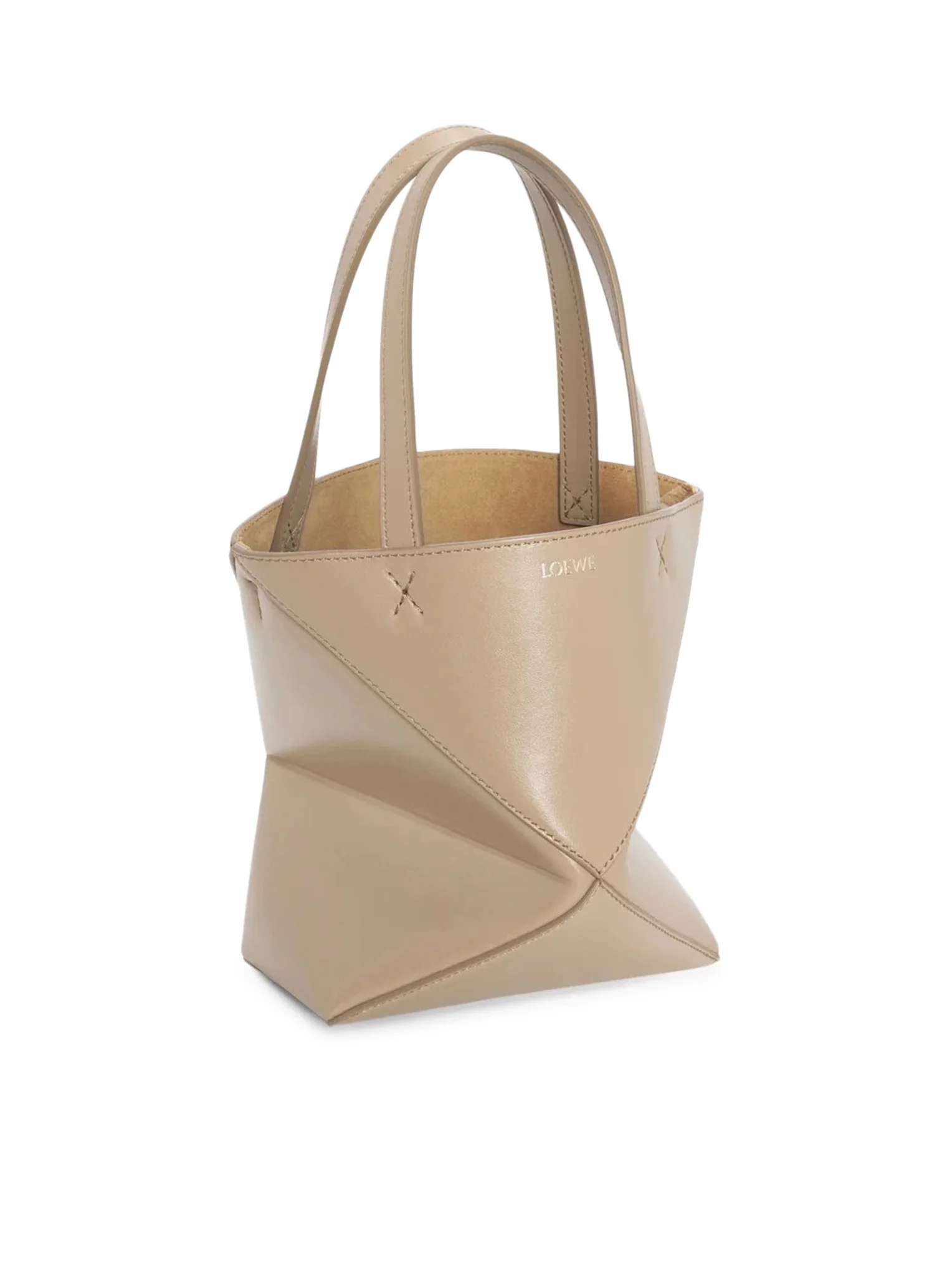 PUZZLE FOLD TOTE BAG IN POLISHED CALFSKIN - Image 5