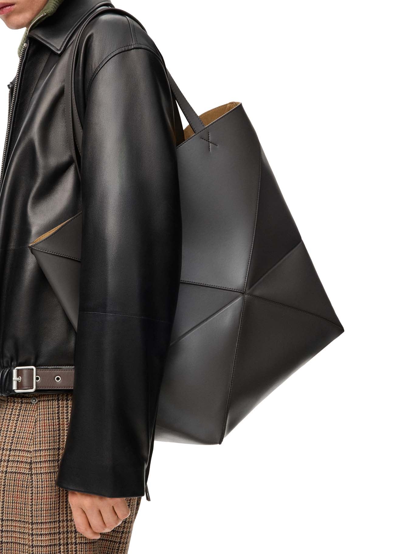 PUZZLE FOLD TOTE XL BAG IN POLISHED CALFSKIN - Image 3