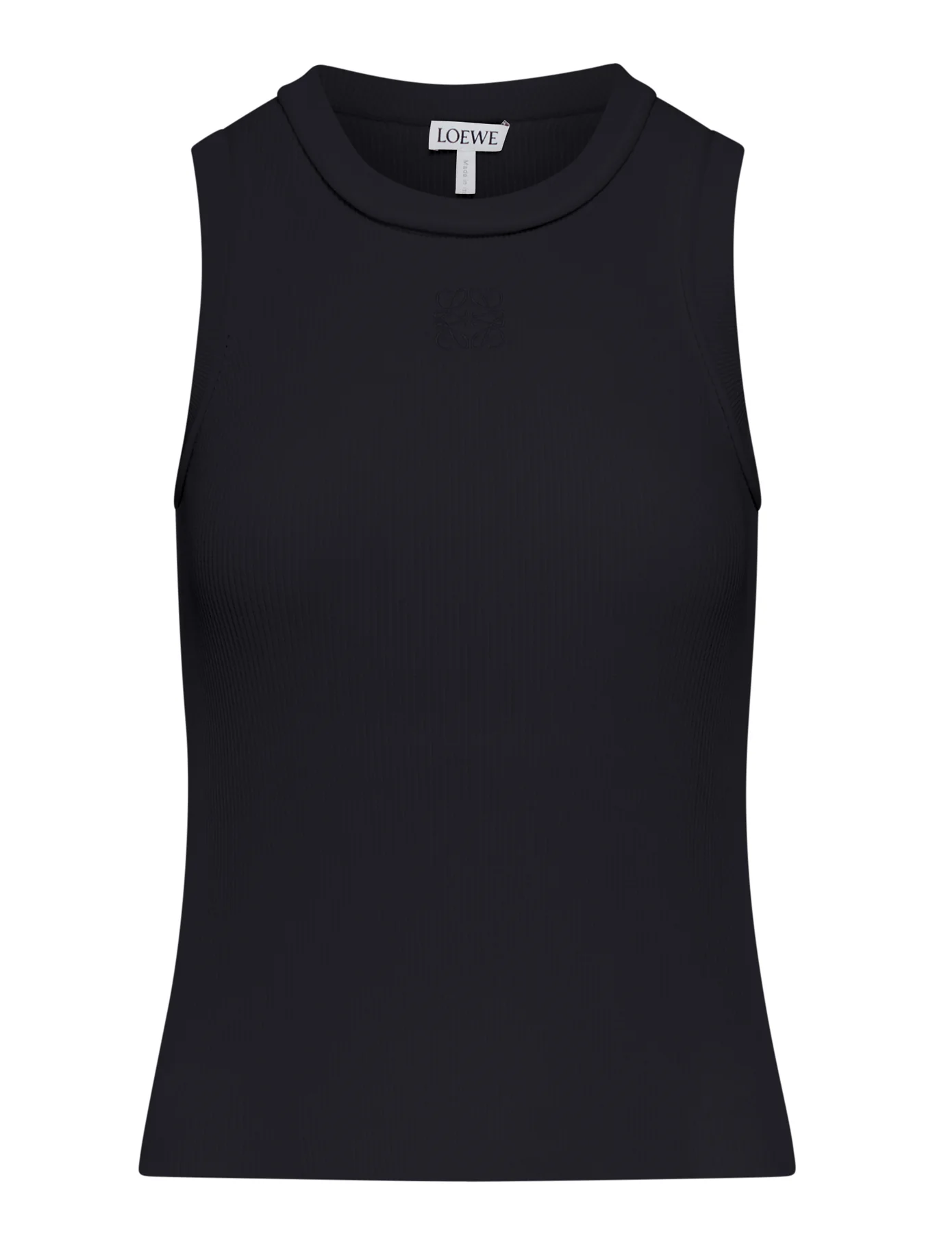 RIBBED TOP WITH ANAGRAM EMBROIDERY